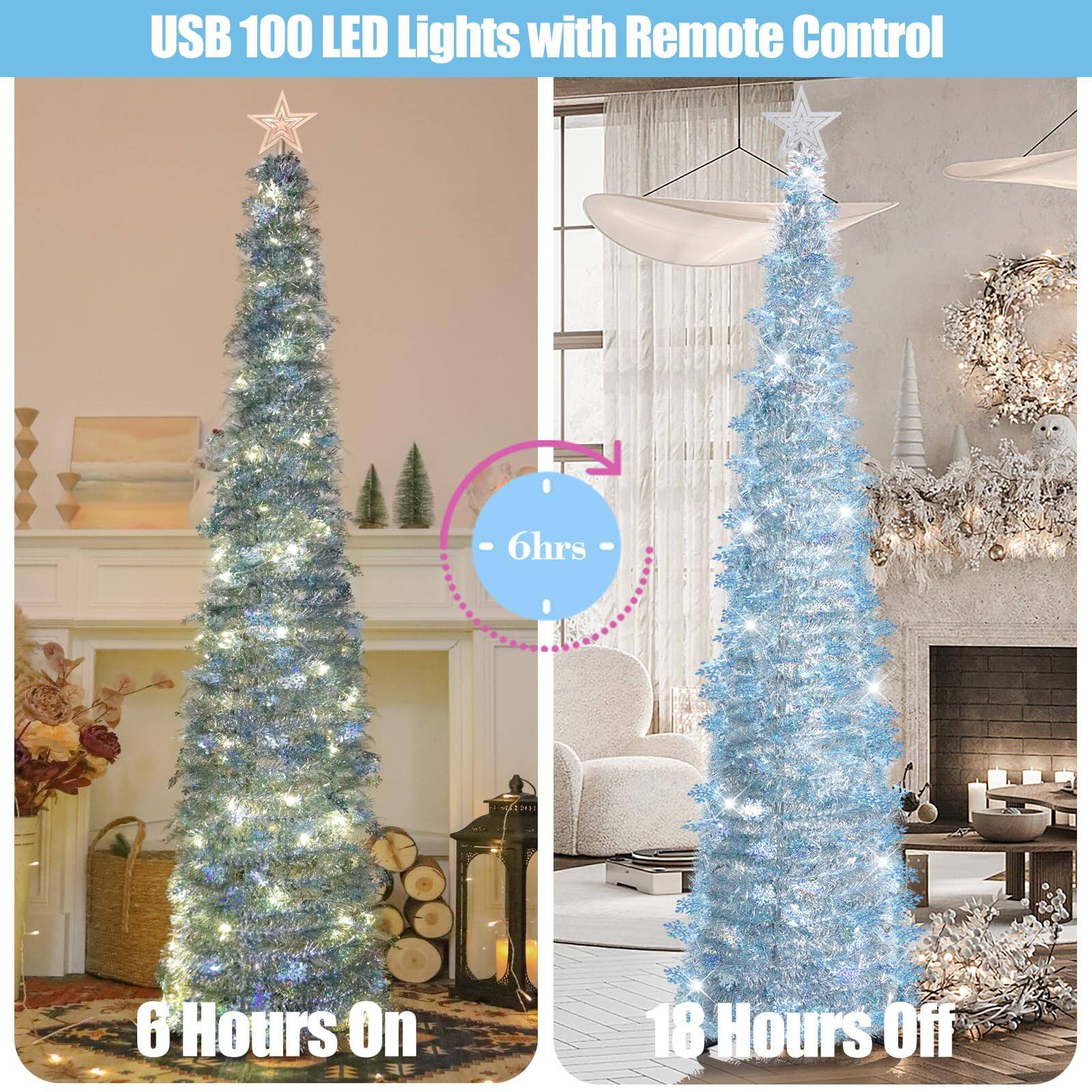 USB 100 LED Lights with Remote Control

6 Hours On

18 Hours Off