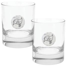 Wendell August Forge - Tampa Bay Buccaneers Two-Piece 11oz. Rocks Glass Set - Multicolor