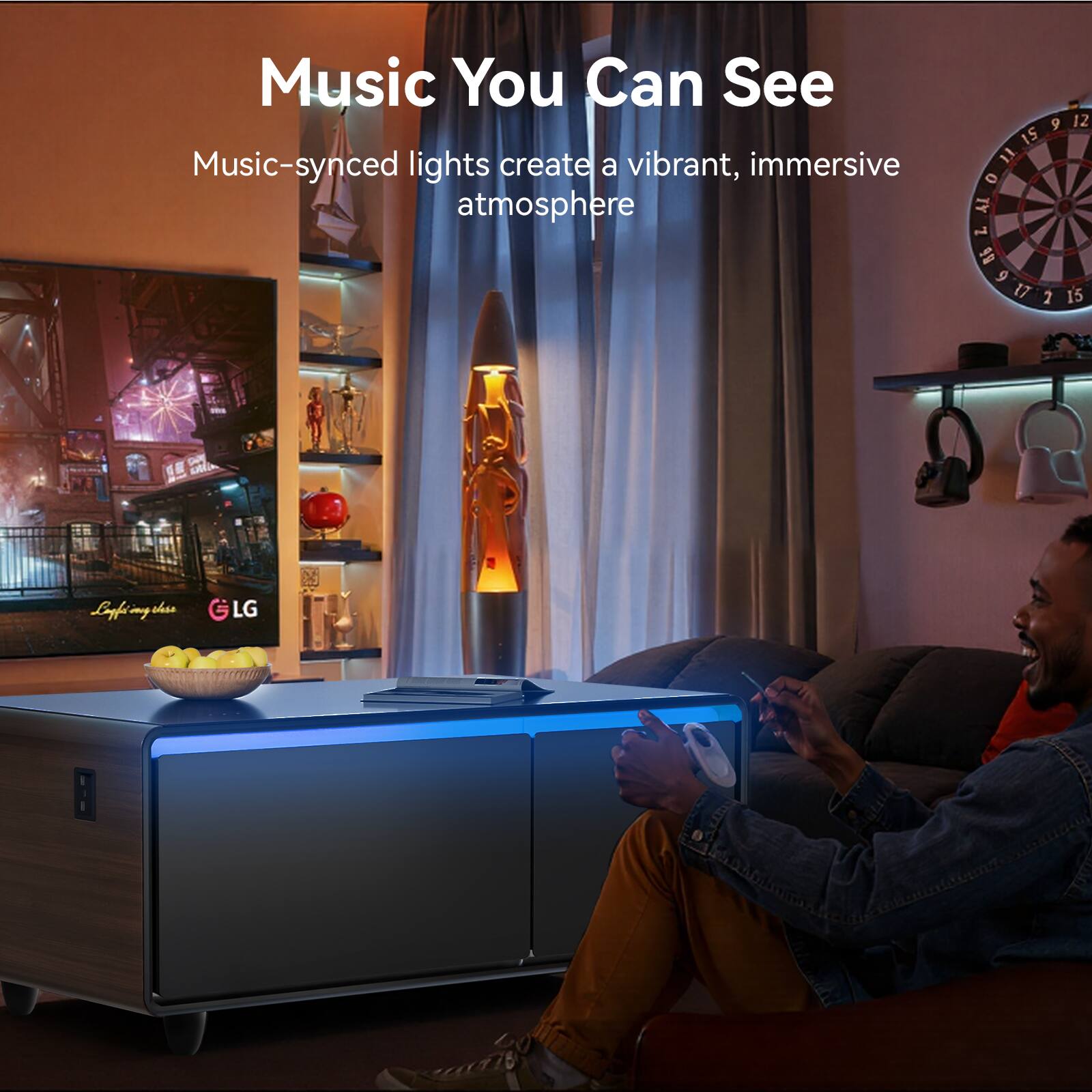 Music You Can See

Music-synced lights create a vibrant, immersive atmosphere