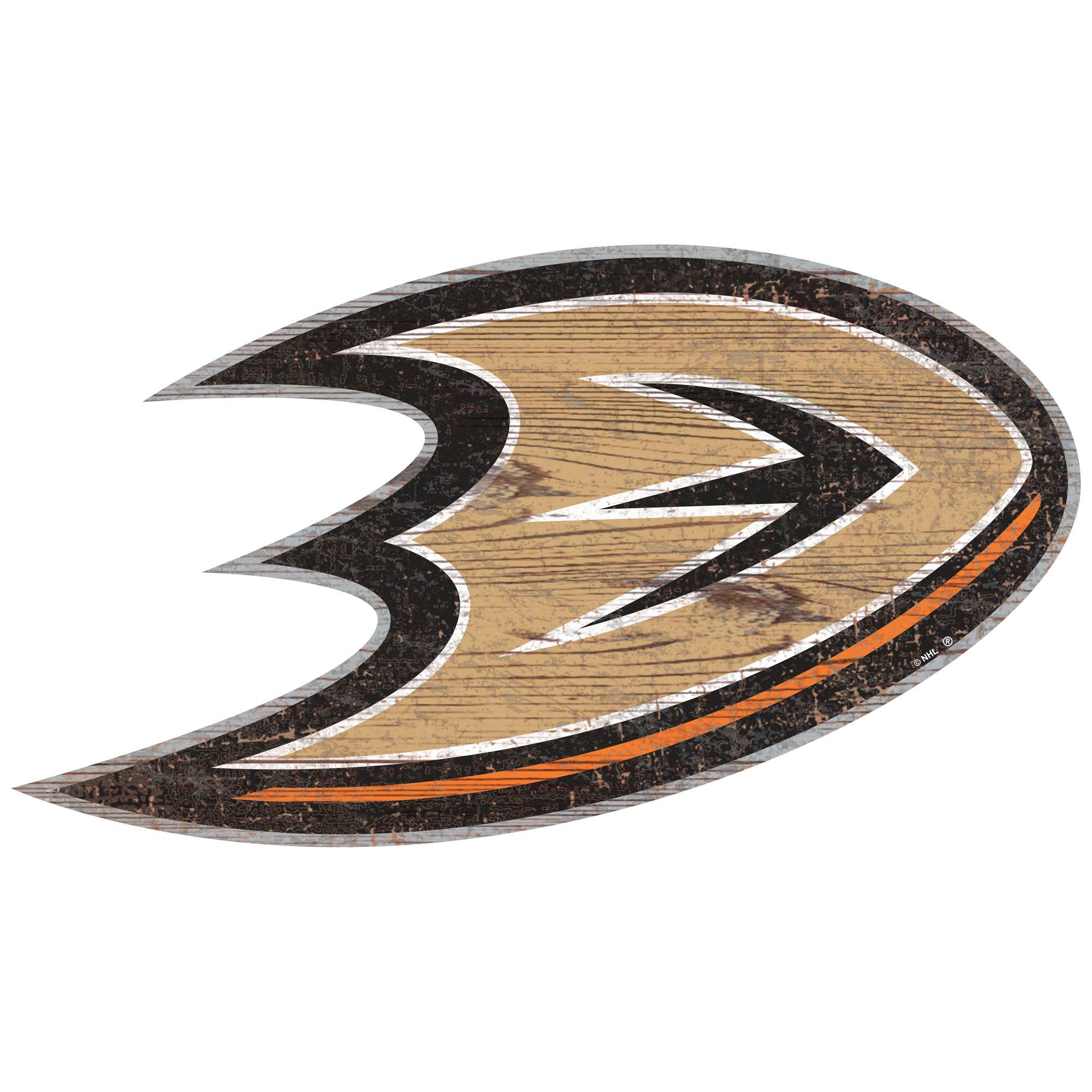 Anaheim Ducks 24'' x 24'' Distressed Logo Cutout Sign