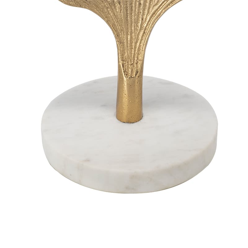 Alt View 2. Luckbyte - D13x22.2" Gold White Table Lamp Leaf Design Lamp Shade Assembly Required.