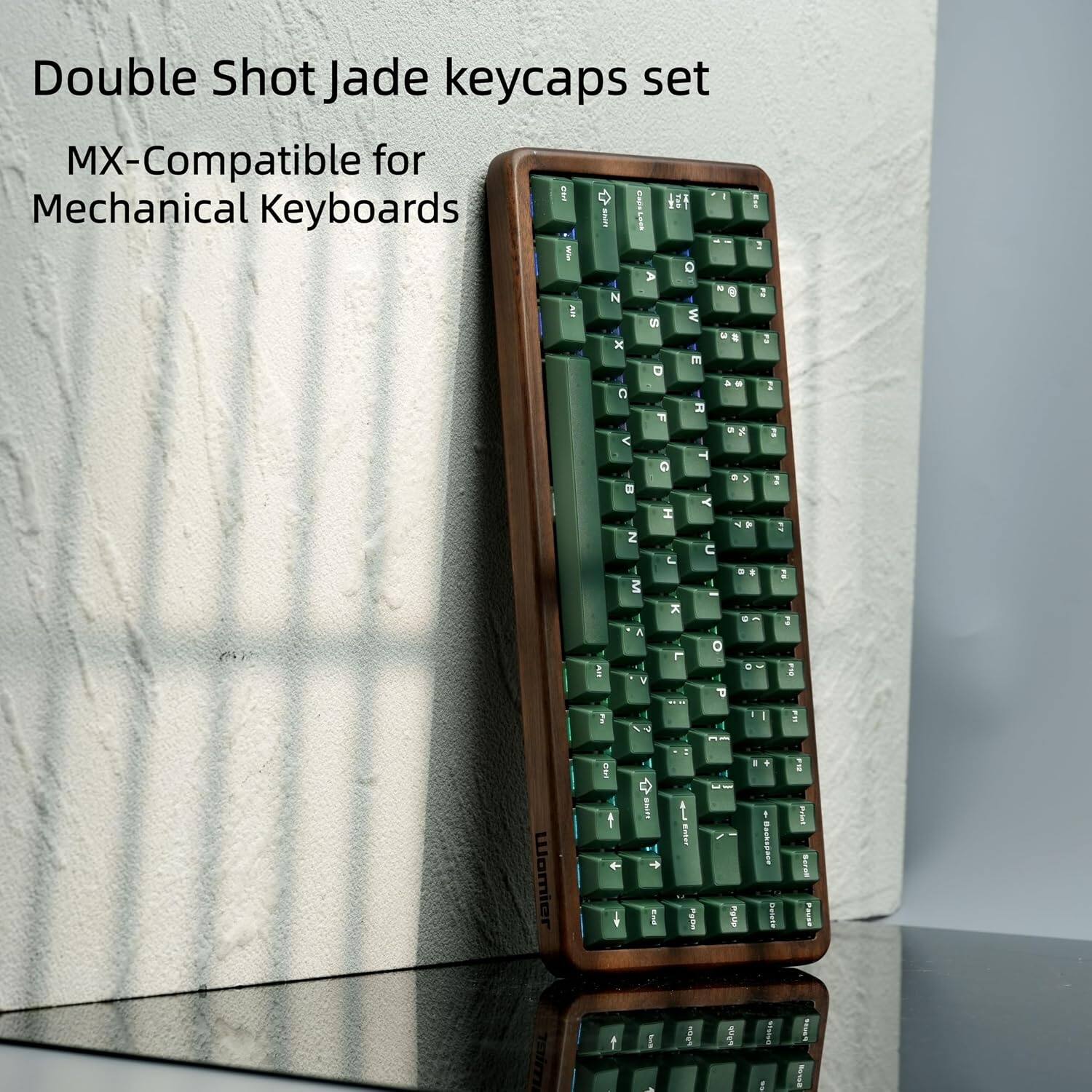 Double Shot Jade keycaps set MX-Compatible for Mechanical Keyboards