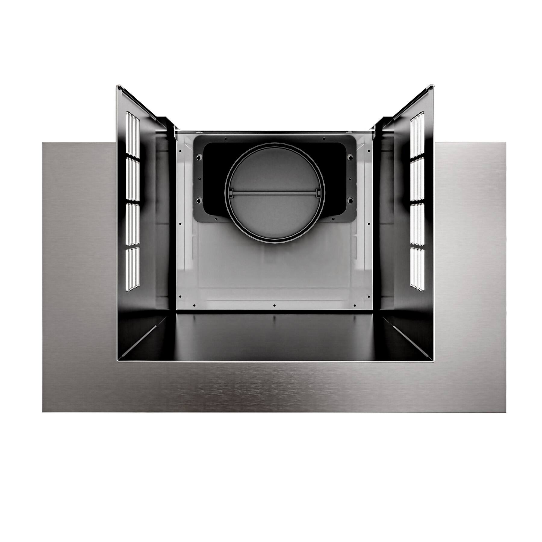 Back. Onefly - 36 Inches - Ducted - wall Mount Range Hood - Stainless Steel.