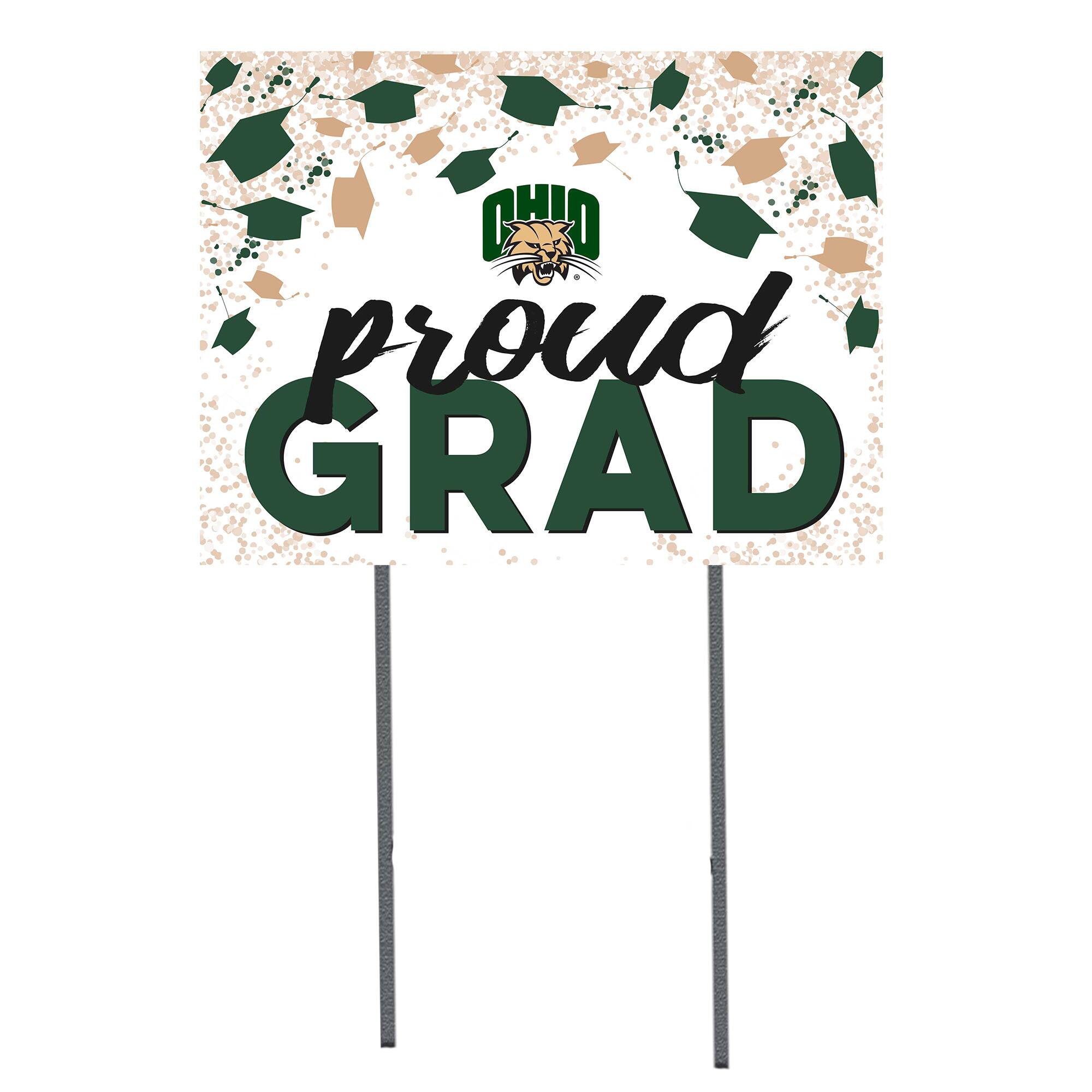 Ohio Bobcats 18'' x 24'' Grad Yard Sign
