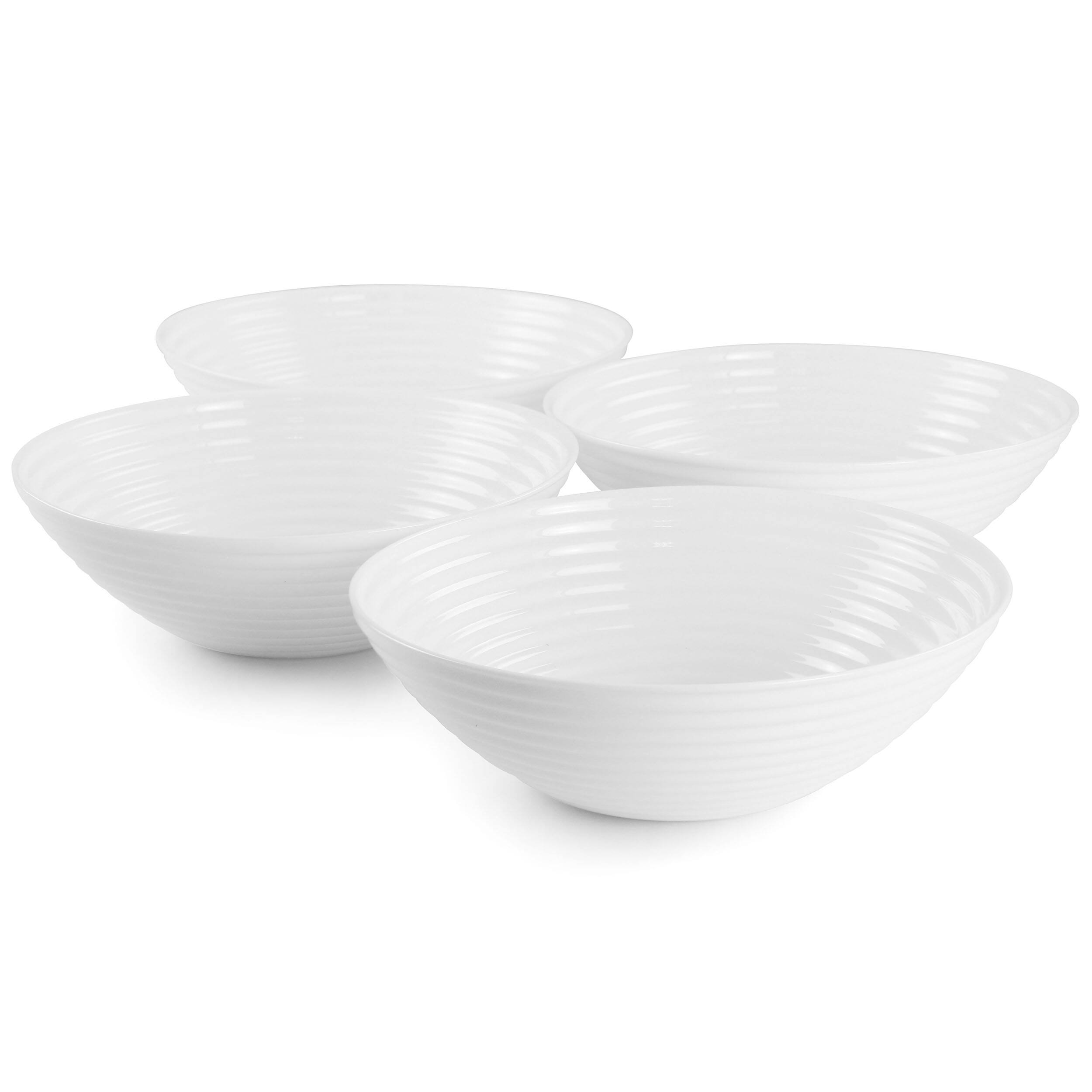 Alt View 3. Gibson - Gibson Ultra Patio 4 Piece Tempered Opal Glass Cereal Bowl Set in White - White.