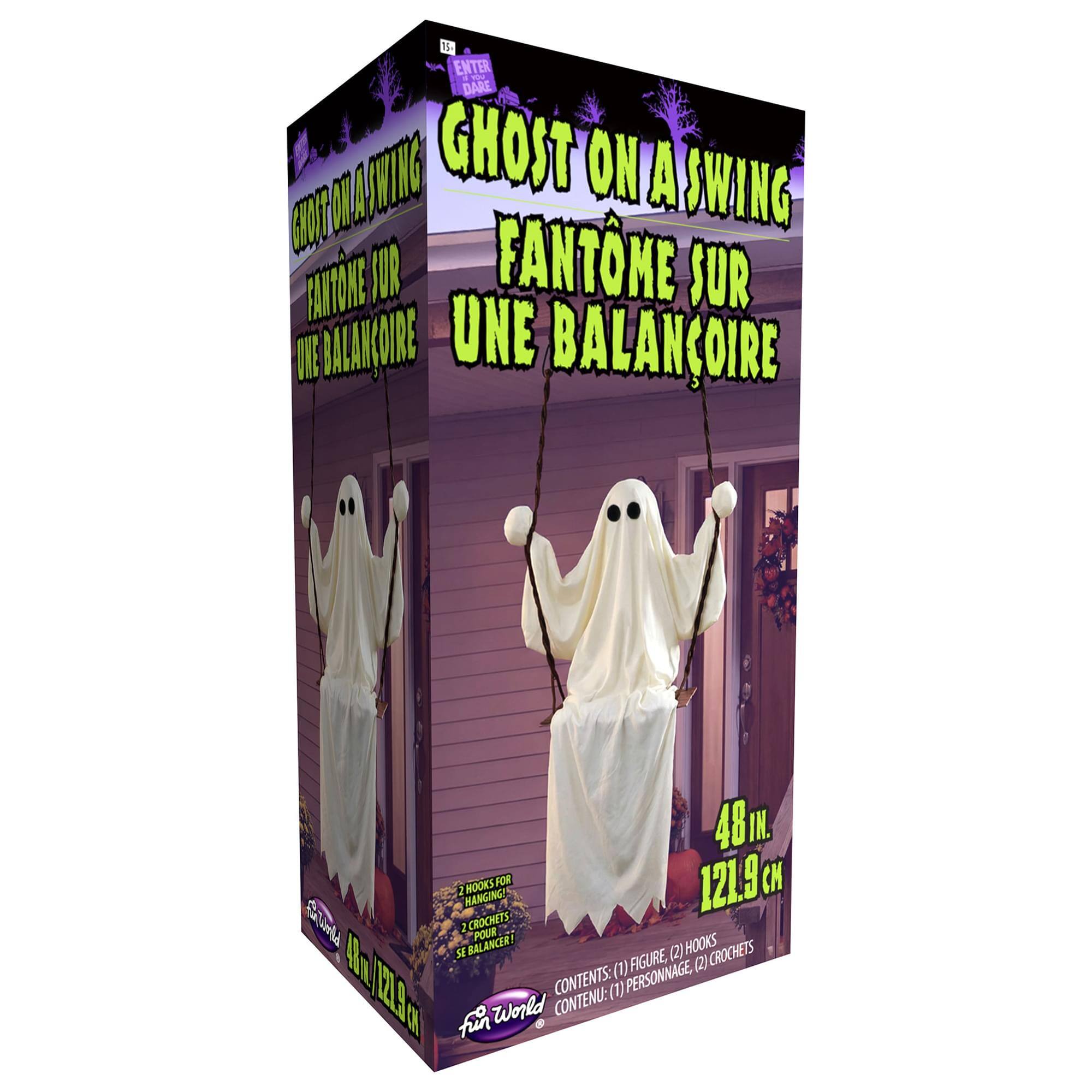 16 ENTER YOU DARE MARKING GHOST ON A SWING KINGRADOR il FANTOME SUR UNE BALANCOIRE

48 IN. HOOKS FOR 12L. CH 2 HANGING! : 2 CROCHETS POUR 40mL SE BALANCER! (2) HOOKS CROCHETS (1) PERSONNAGE, FIGURE, (2) 122.8g CONTENU: CONTENTS: (1) PERSONNAGE, (2) CROCHETS