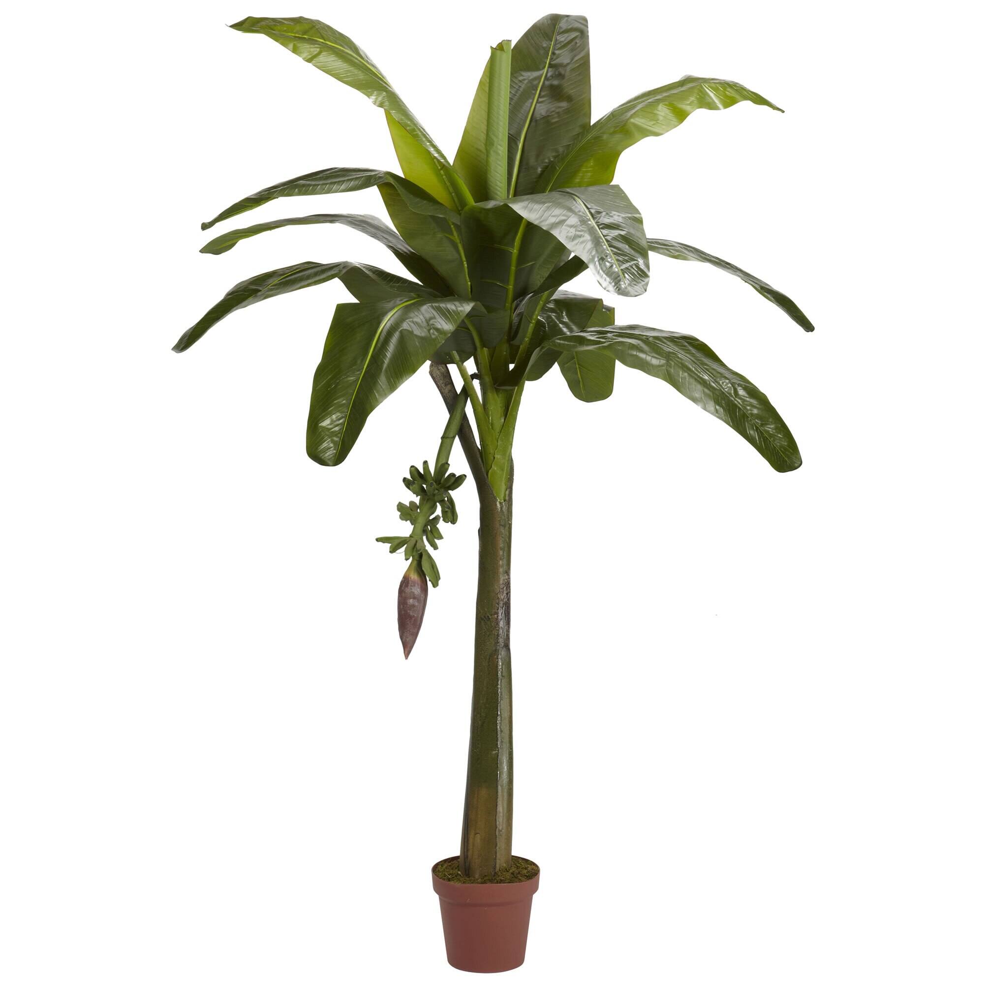 Front. BreeBe - 6' Banana Tree (Real Touch) - Green.