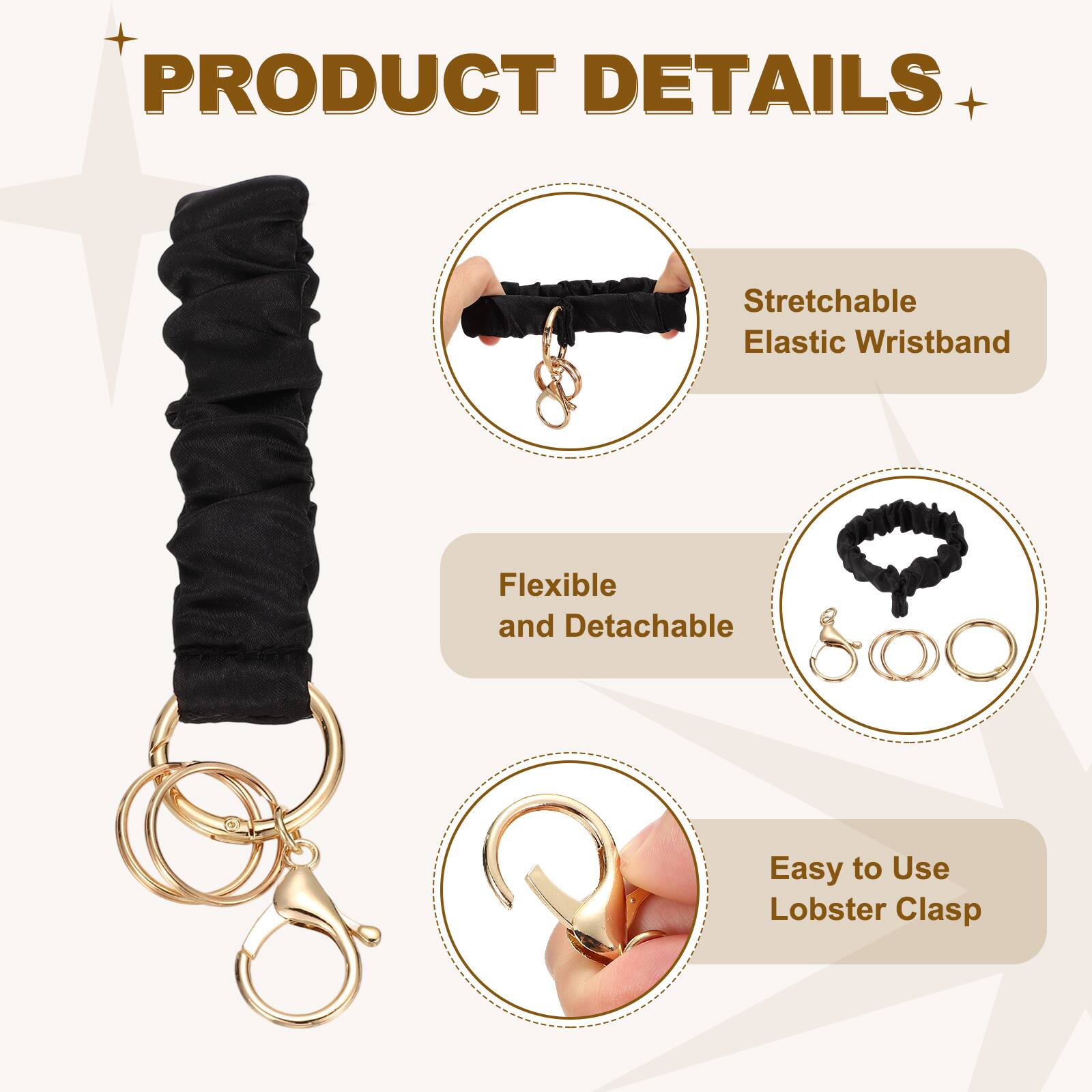 PRODUCT DETAILS  
- Stretchable Elastic Wristband  
- Flexible and Detachable  
- Easy to Use Lobster Clasp