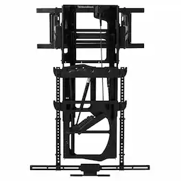 MantelMount - MAX1 Full Motion Fireplace Pull Down TV Mount-Lowers 29", Swivels 40° L/R, 3" Flush to Wall, for TVs 50"-86" to 90 lbs - Black