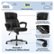 Angle. Serta - Hannah Upholstered Executive Office Chair with Pillowed Headrest - Smooth Bonded Leather - Black.