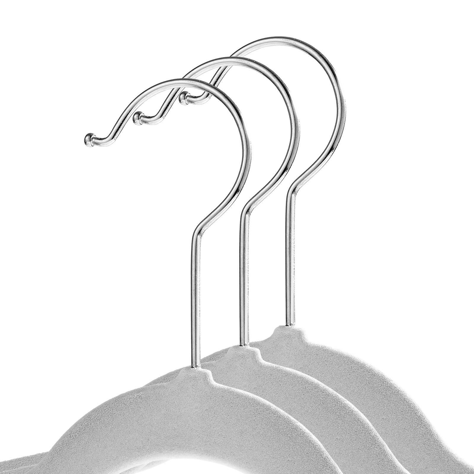 Alt View 1. Casafield - 100 Velvet Suit Hangers - Space Saving Non-Slip Clothes Hangers - Gray.