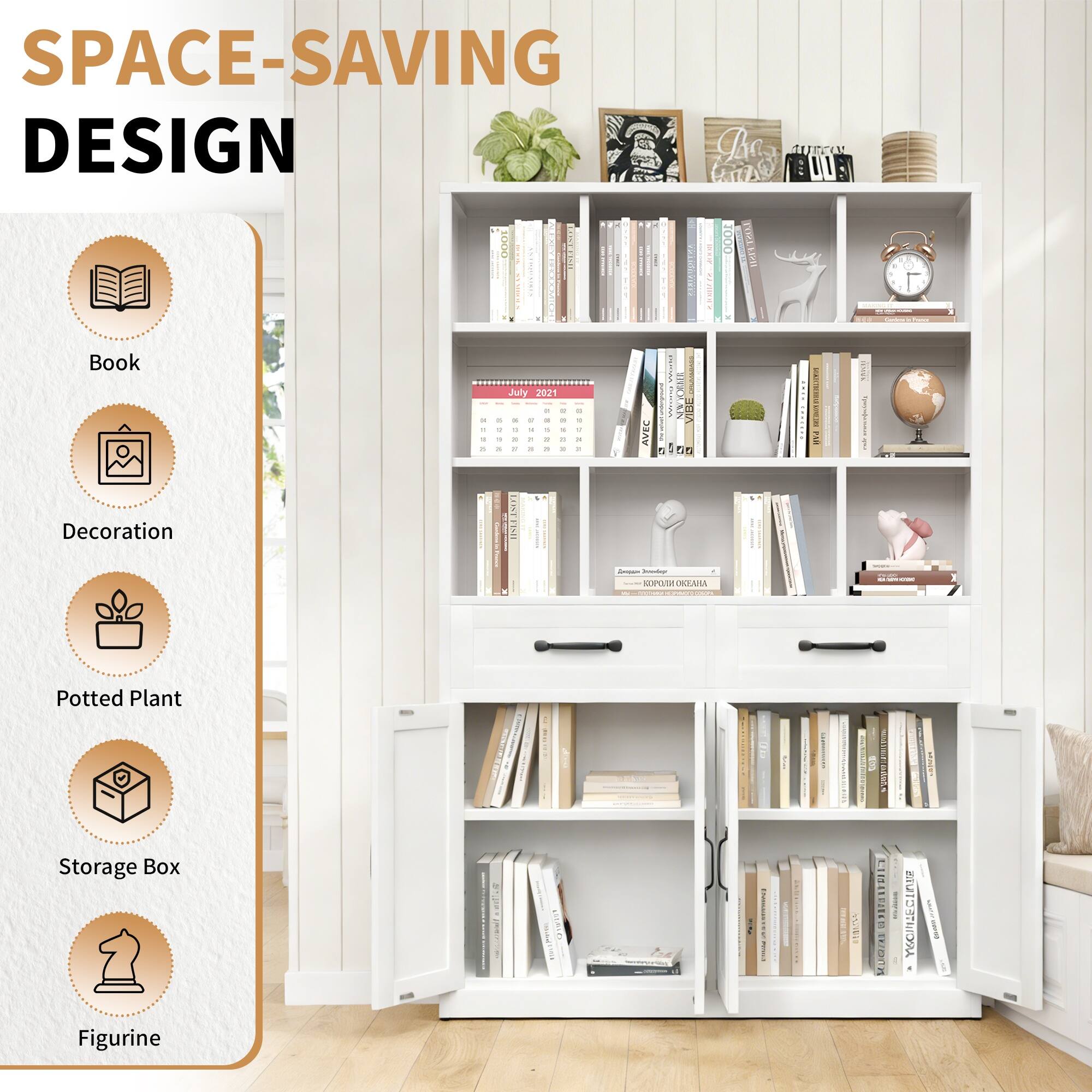 SPACE-SAVING DESIGN

- Book
- Decoration
- Potted Plant
- Storage Box
- Figurine