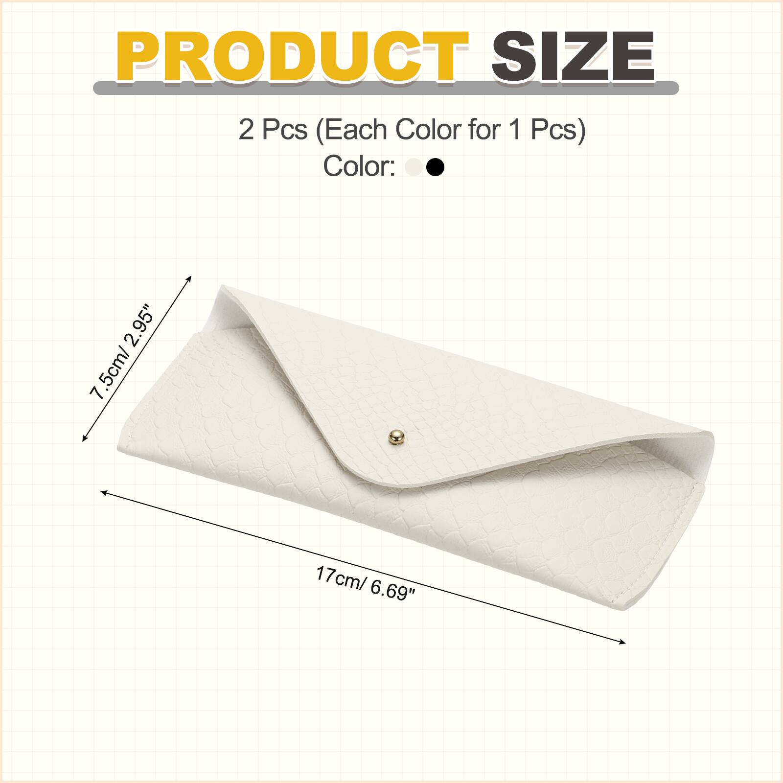 PRODUCT SIZE  
2 Pcs (Each Color for 1 Pcs)  
Color:  
7.5cm/ 2.95"  
17cm/ 6.69"