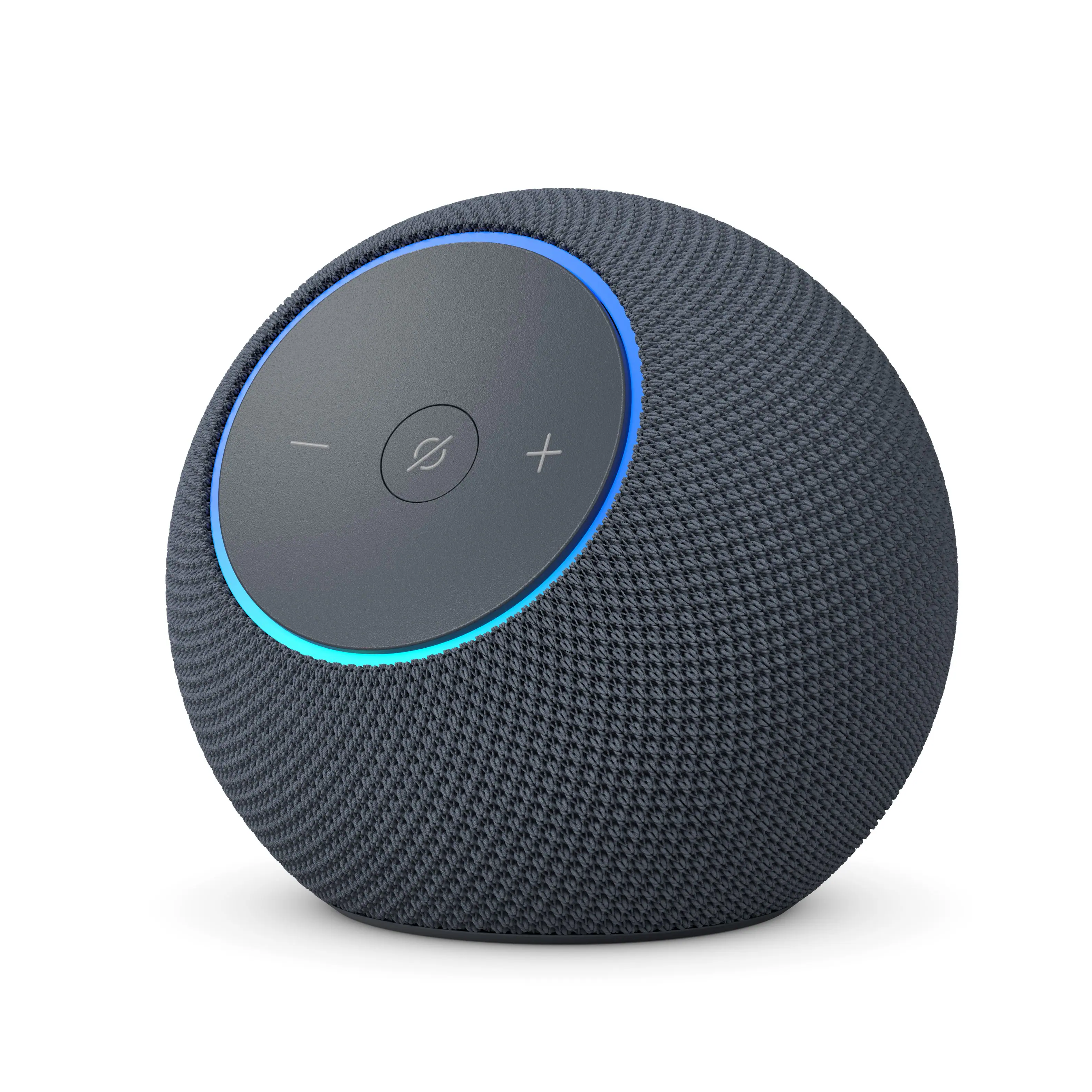 Front. Amazon - Amazon Echo Dot Max (newest model), Alexa speaker w/ room-filling sound and built-in smart home hub, designed for Alexa+ - Graphite.