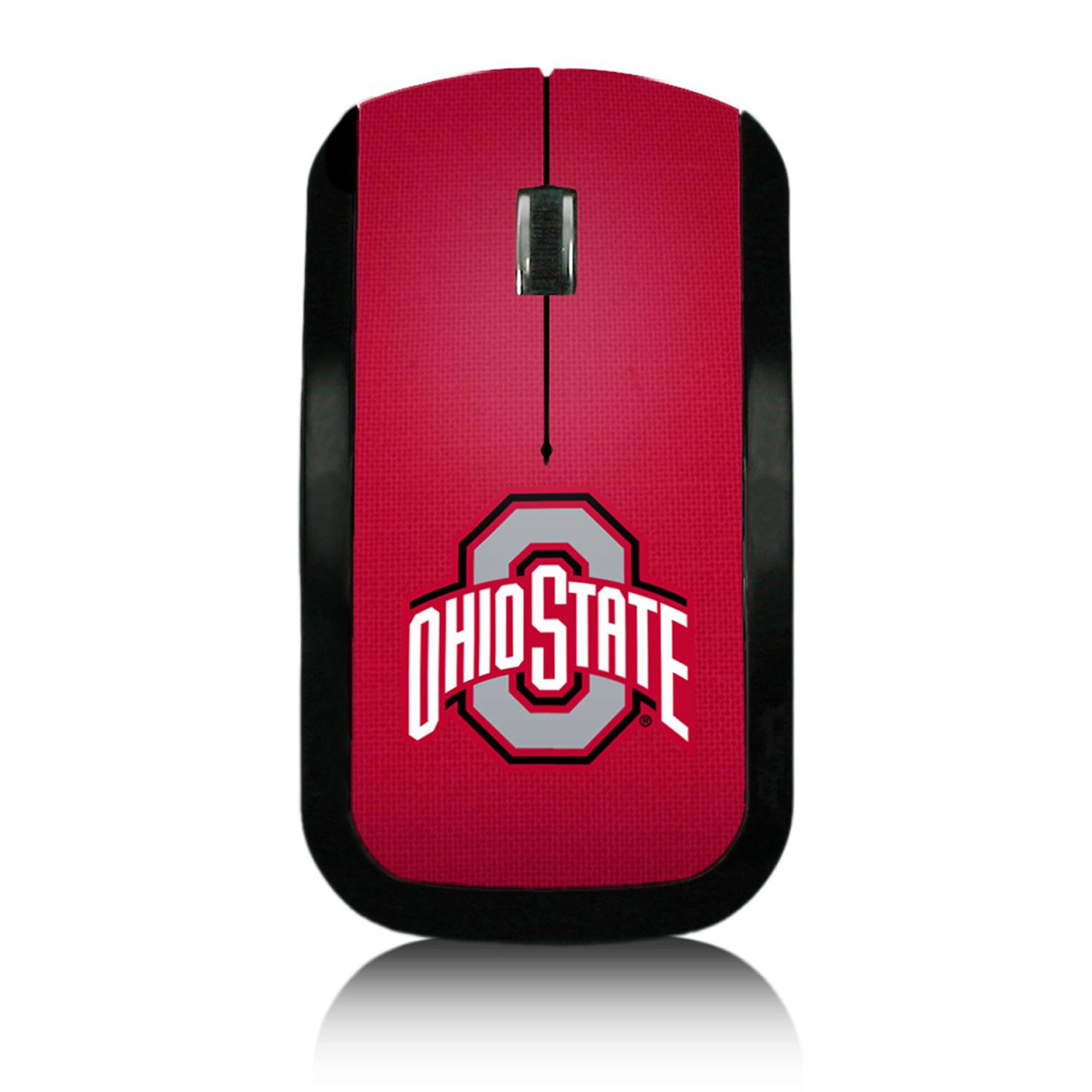 Front. Keyscaper - Ohio State Buckeyes Solid Design Wireless Mouse - Multicolor.