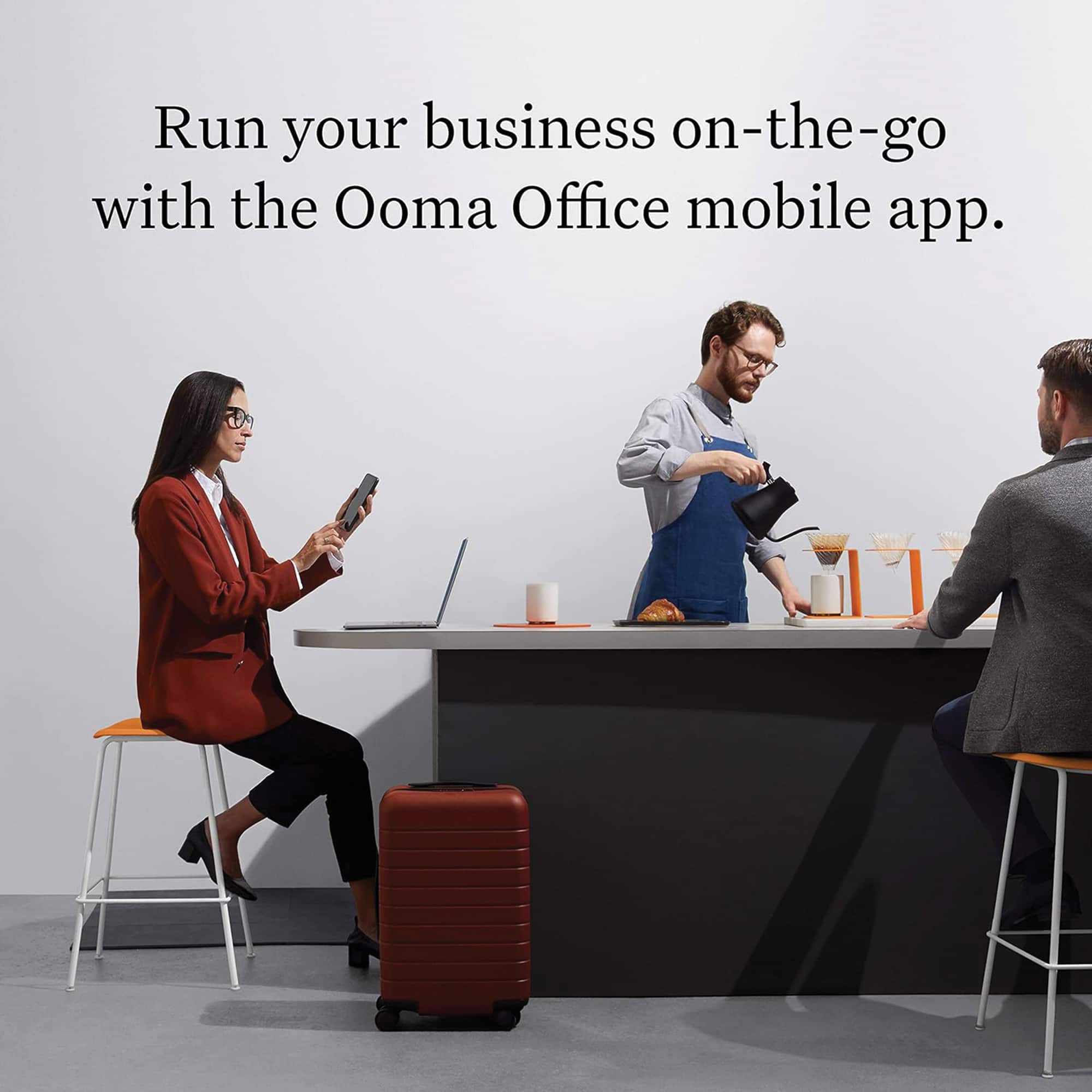 Run your business on-the-go with the Ooma Office mobile app.