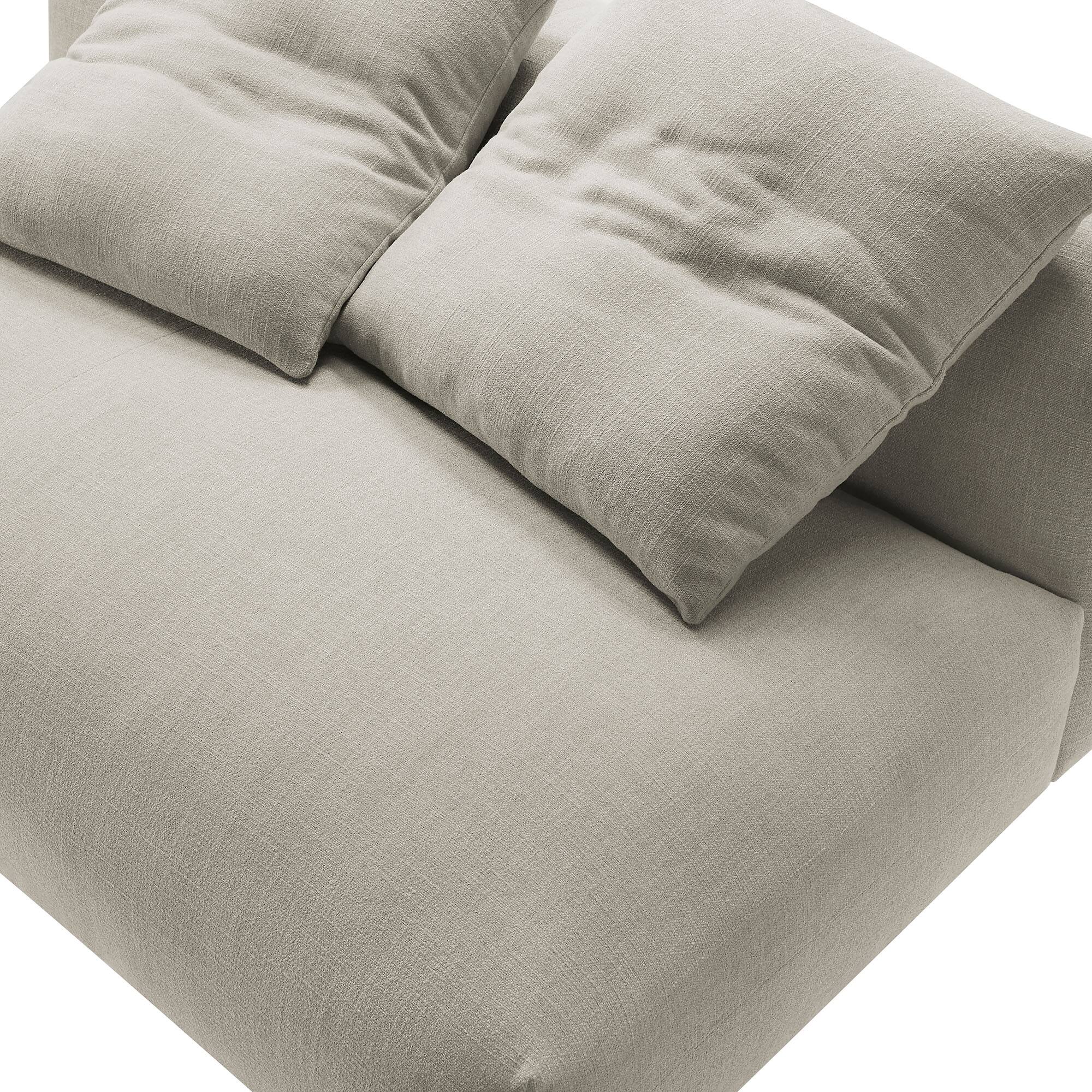 Alt View 6. Modway - Solace Modular Upholstered Fabric Armless Loveseat by Modway - Linen.