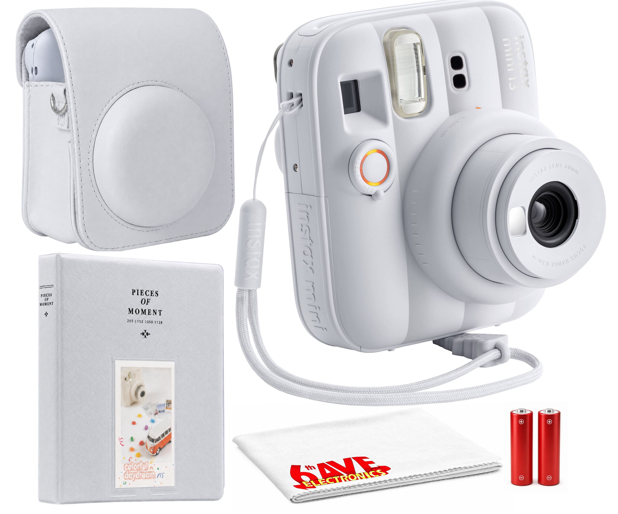 Fujifilm - INSTAX MINI 13 Instant Film Camera (Clay Photo Album + More - White