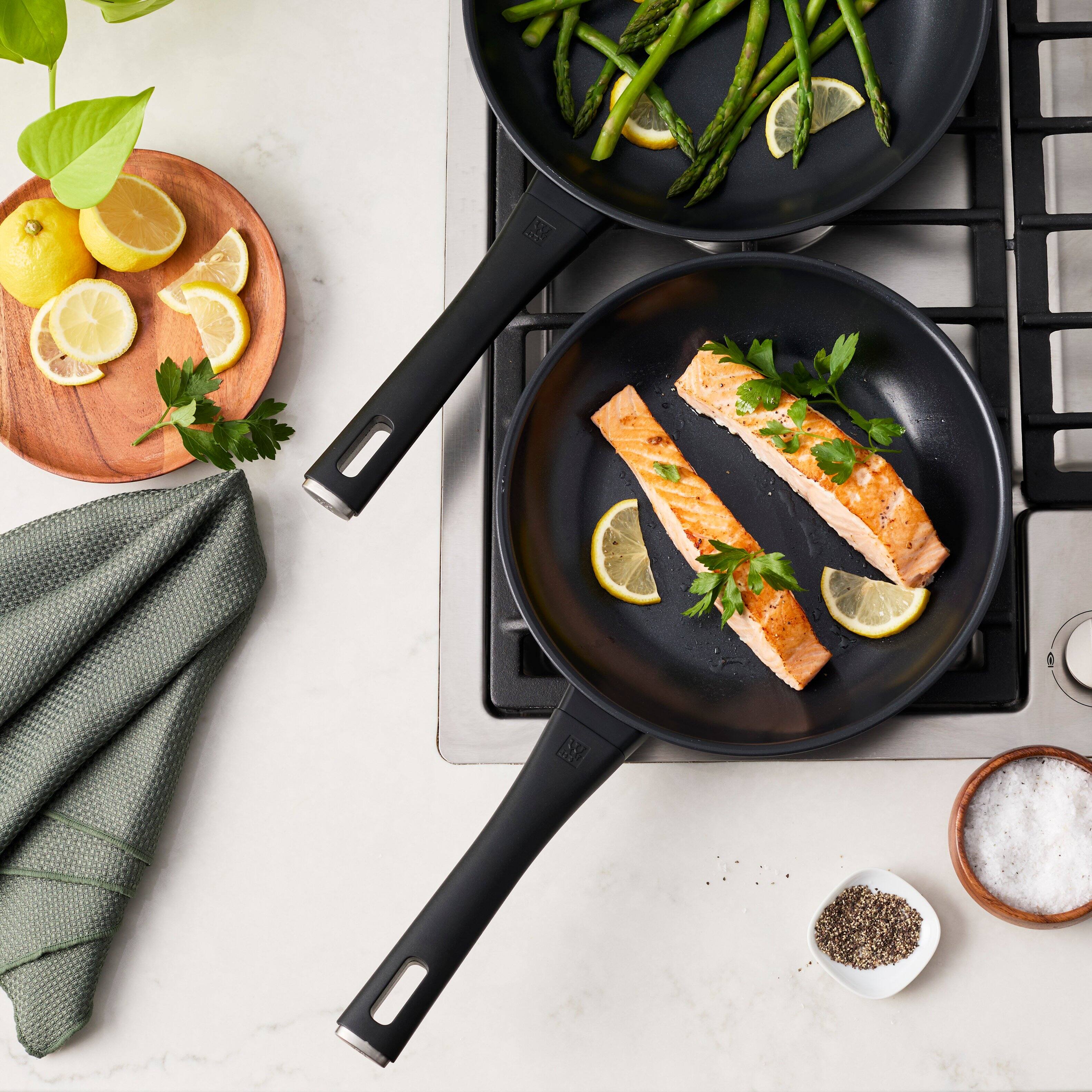 Alt View 7. ZWILLING - ZWILLING Madura Plus Ceramic 2-pc Aluminum Ceramic Nonstick Fry Pan Set - Black.