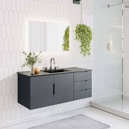 Vitality Bathroom Vanity Basin Included by Modway - Gray Black