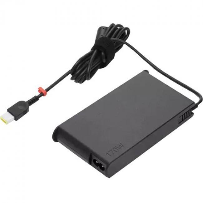 Front. Lenovo - ThinkPad Mobile Workstation Slim 170W AC Adapter (Slim-tip) - US/Can - ThinkPad Mobile Workstation Slim 170W AC Adapter - Black.