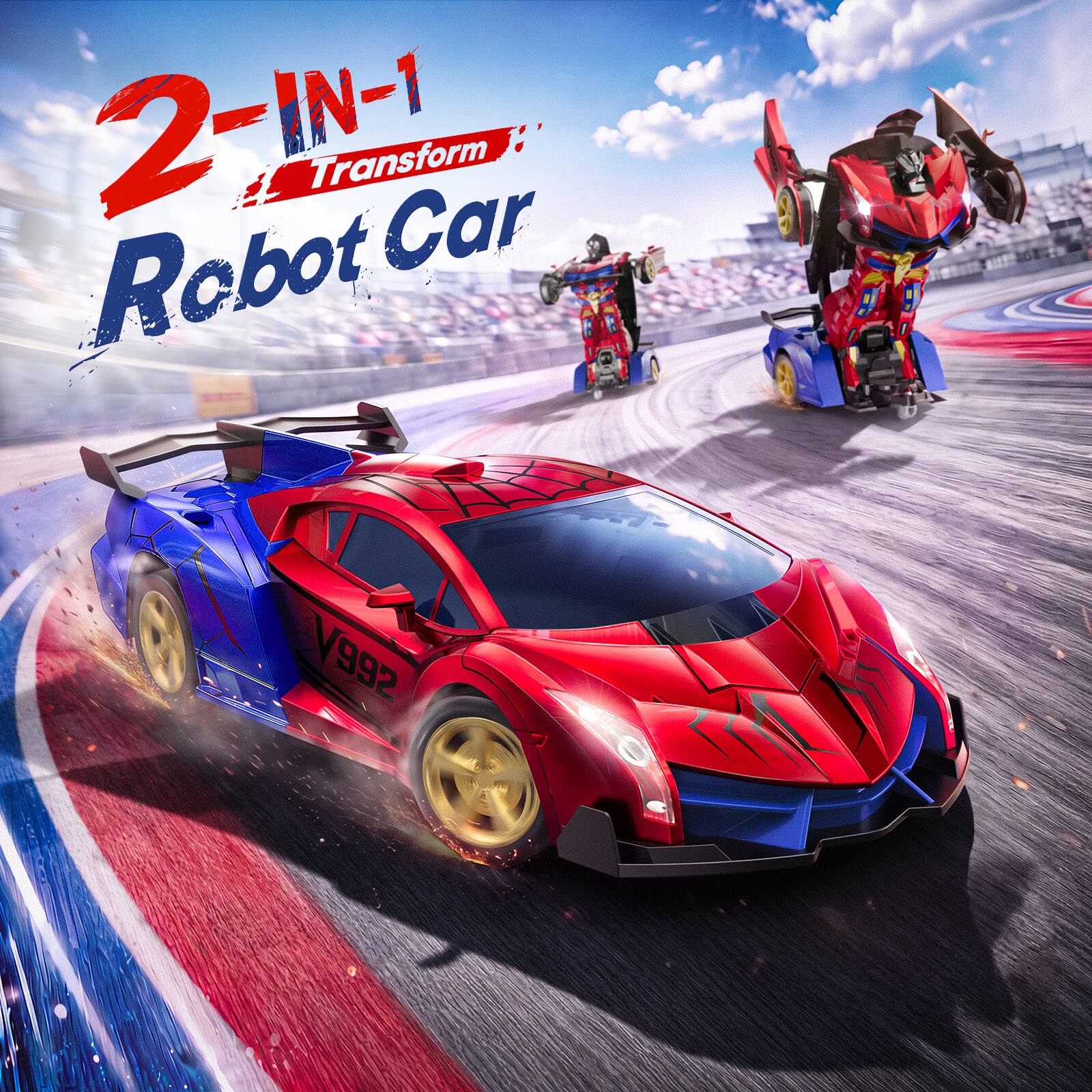 2-IN-1 Transform Robot Car  
V992