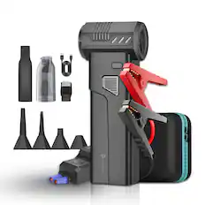 Front. Pursuit - 5-in-1 Jump Starter & Air Duster, 2000A Booster, Vacuum, Inflator/Deflator, 8000mAh Power Bank for Car/Outdoor.