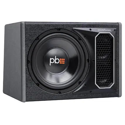Front. Powerbass - PowerBass PS-WB101 - 10" Single Loaded Ported Enclosure - Black/Gray.