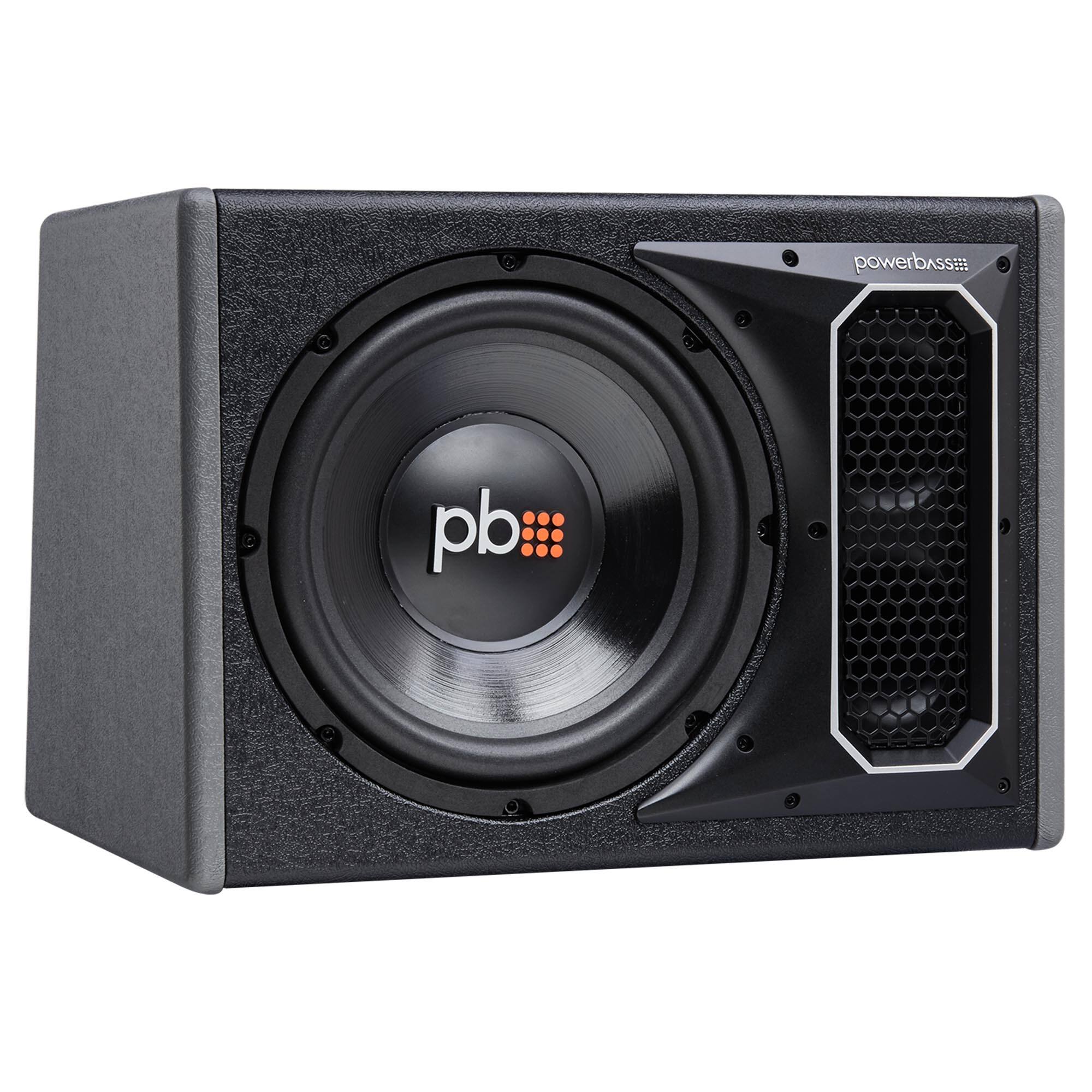 Front. Powerbass - PowerBass PS-WB101 - 10" Single Loaded Ported Enclosure - Black/Gray.