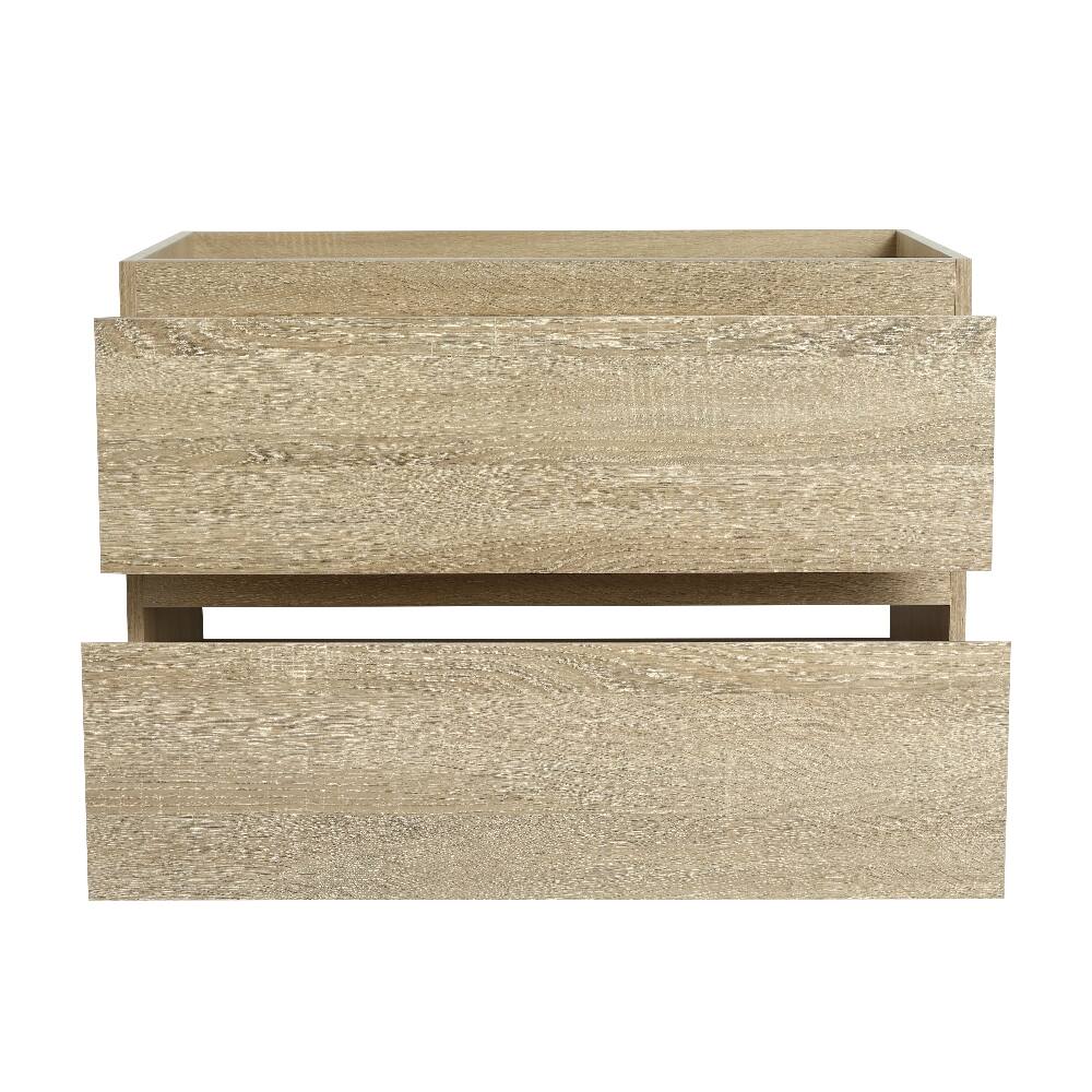 Alt View 9. Loheer - Loheer 30 inch wall mounted bathroom vanity Light Oak Plywood Base Only - Light Oak.