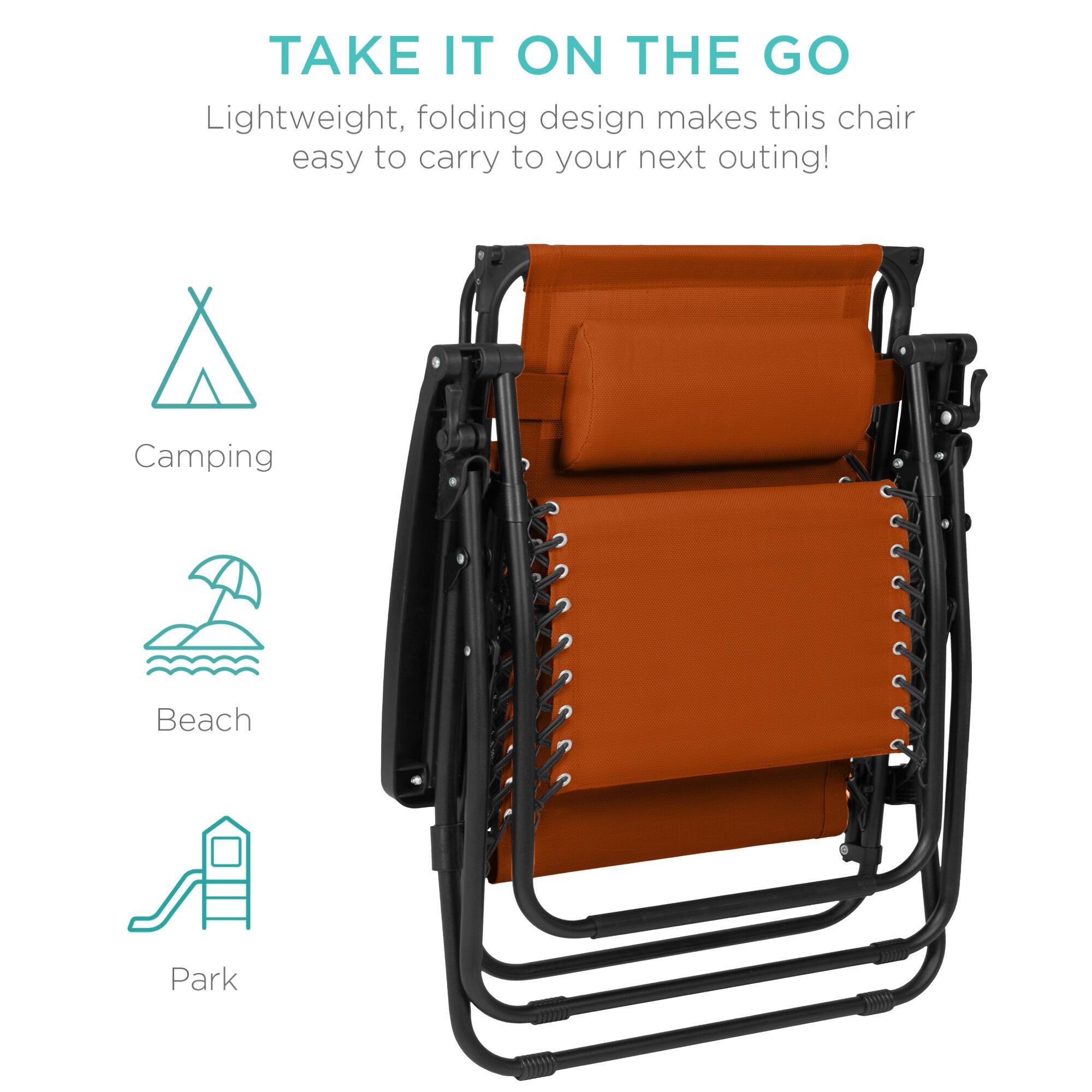 TAKE IT ON THE GO

Lightweight, folding design makes this chair easy to carry to your next outing!

Camping  
Beach  
Park