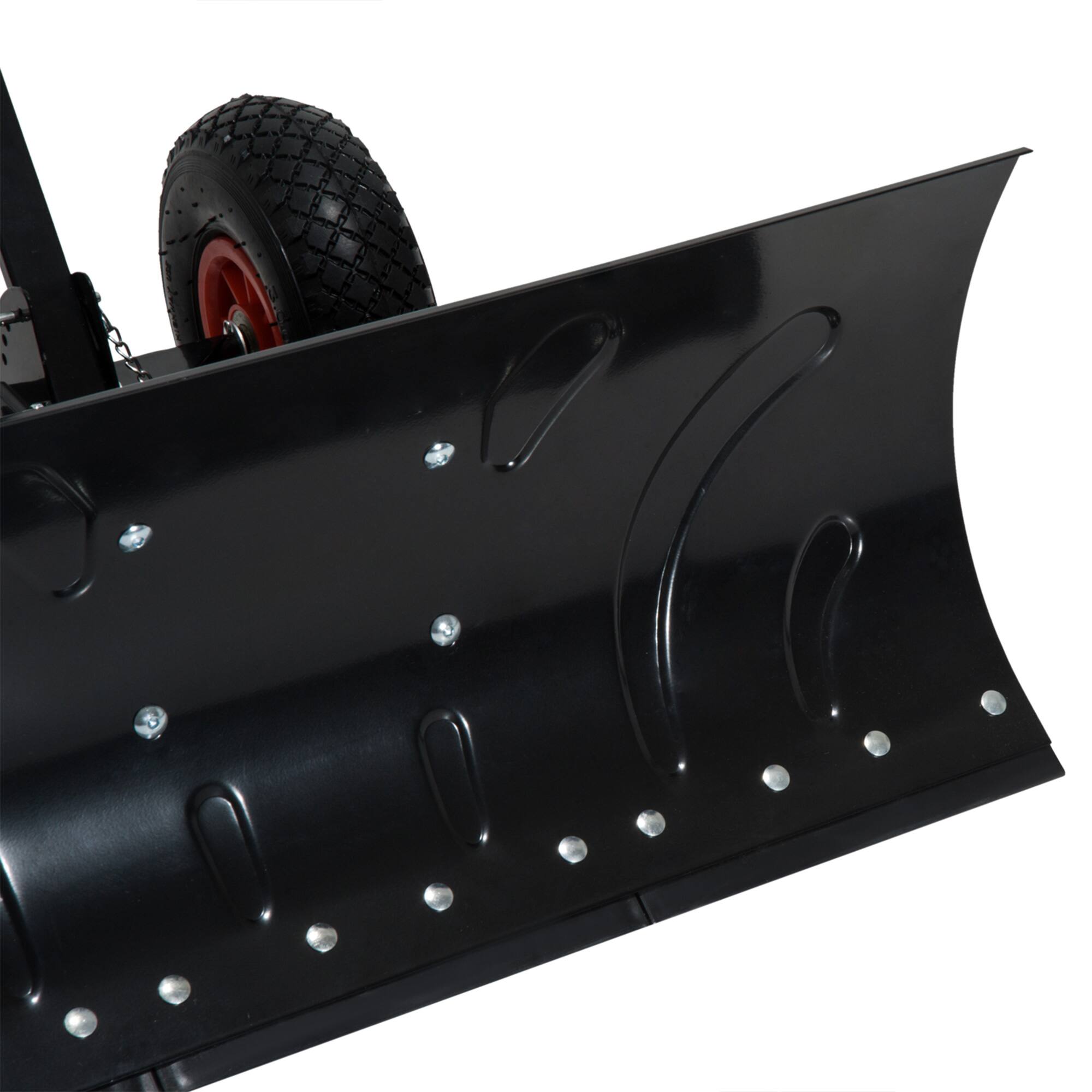 Alt View 7. Outsunny - Shovel Rolling Pusher with 29" Blade - Black.