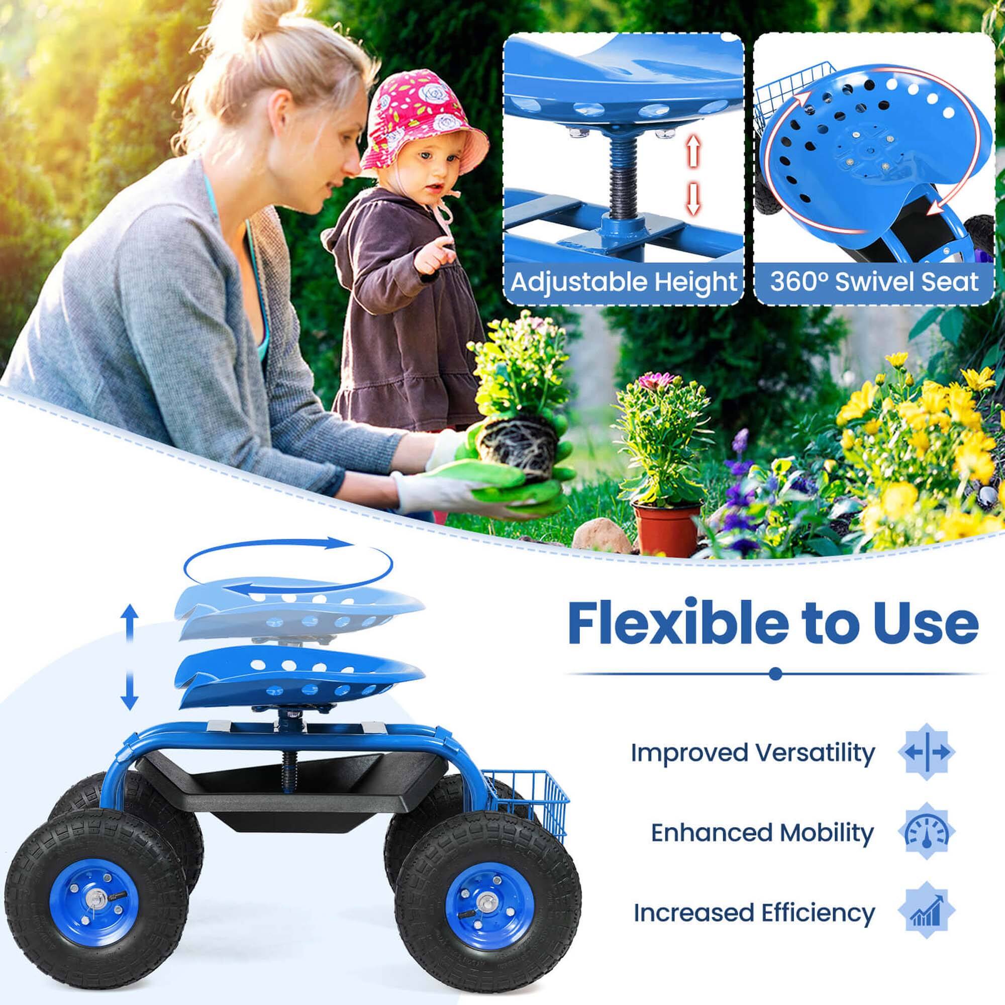 Adjustable Height  
360° Swivel Seat  
Flexible to Use  
Improved Versatility  
Enhanced Mobility  
Increased Efficiency