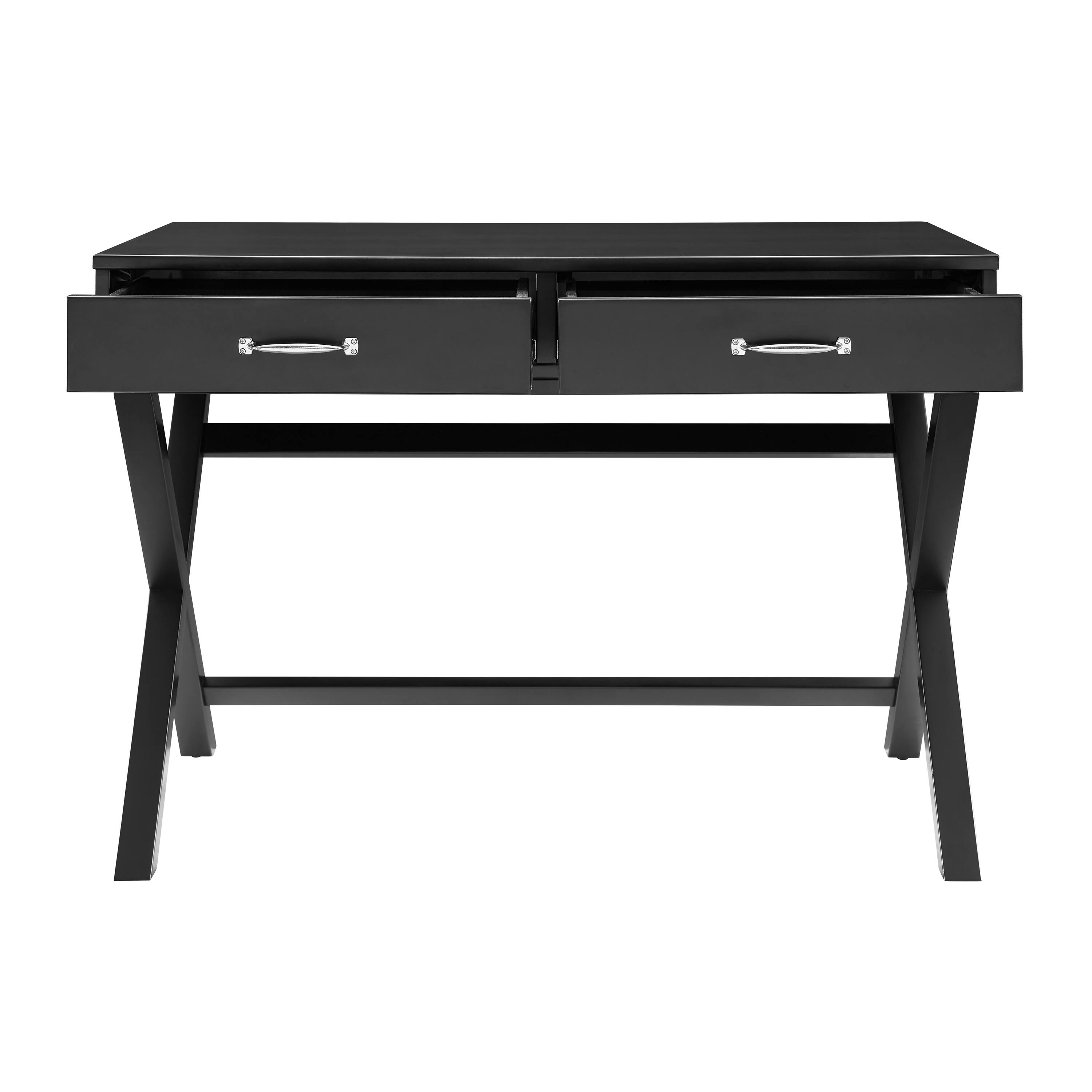 Alt View 11. Linon Home Décor - Pierce 2-Drawer Campaign-Style Desk - Black.