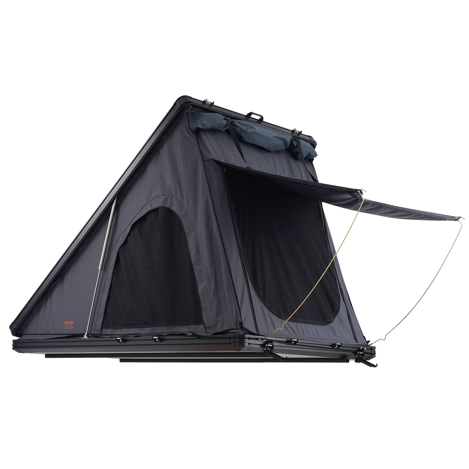 Alt View 5. VEVOR - Rooftop Tent Hard Shell, Naturnest Rooftop Tent Hardshell for 2-3 Person, Roof Top Tent with Telescopic Ladder - Black,Blue.