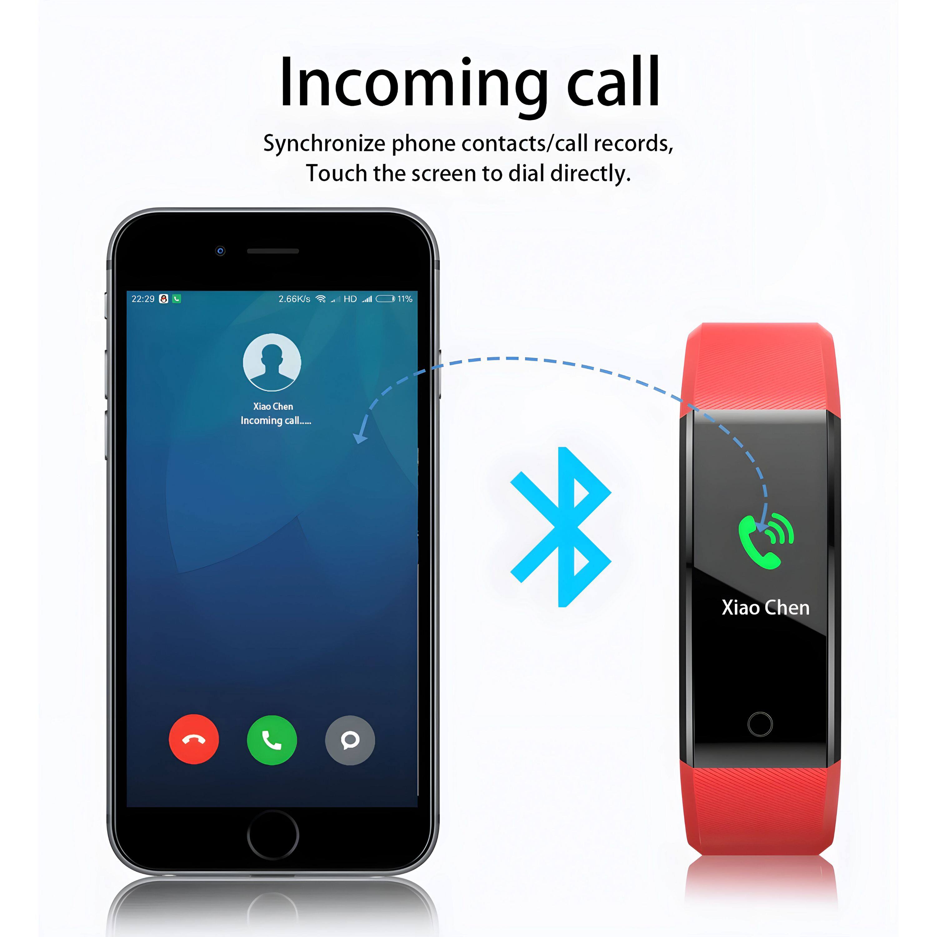 Incoming call

Synchronize phone contacts/call records, Touch the screen to dial directly.

Xiao Chen
Incoming call...

Xiao Chen