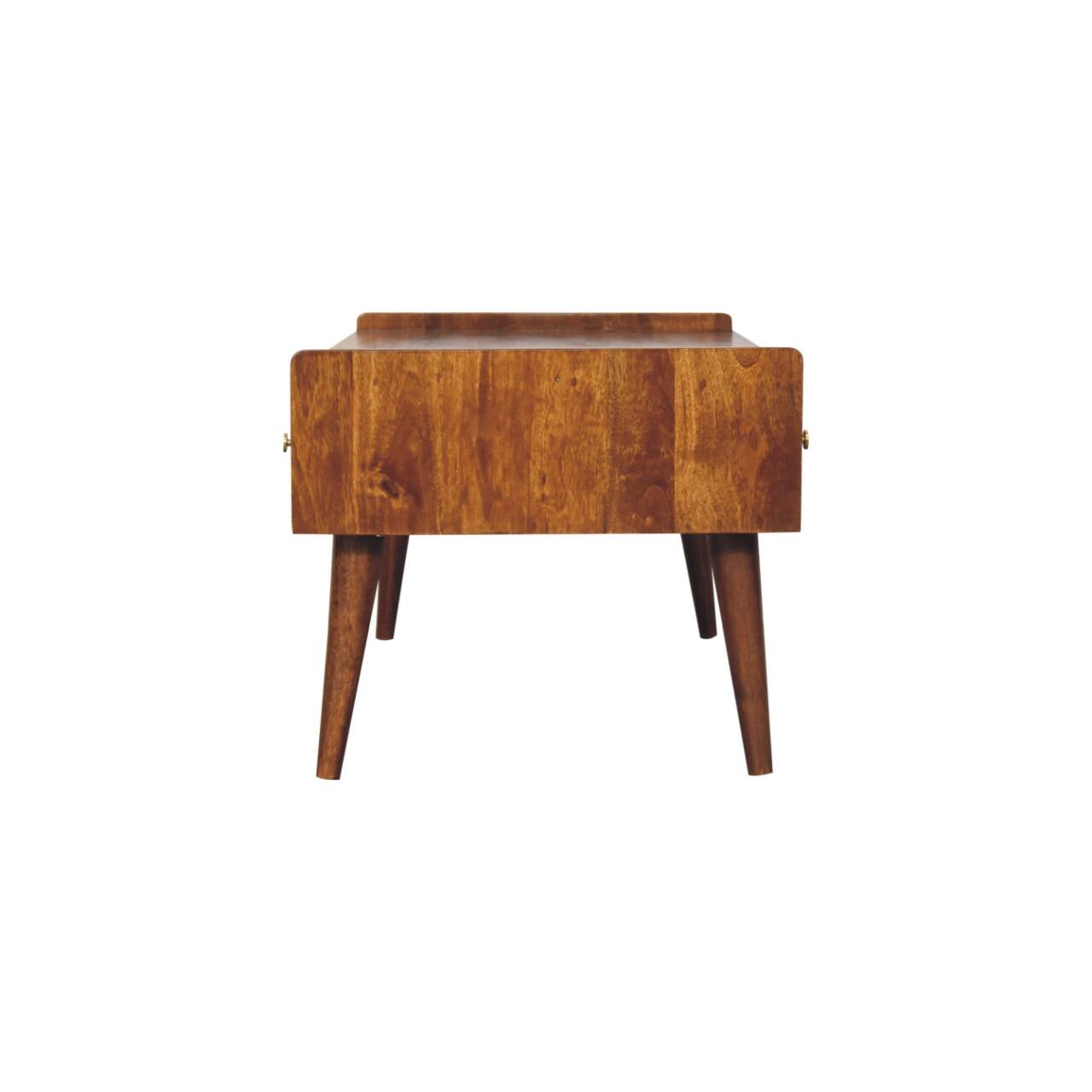 Alt View 5. Artisan Furniture - Artisan Furniture Solid Wood Elevated Chestnut Media Unit, 4 Drawers, 1 Open Slot, Dark Brown - Brown.