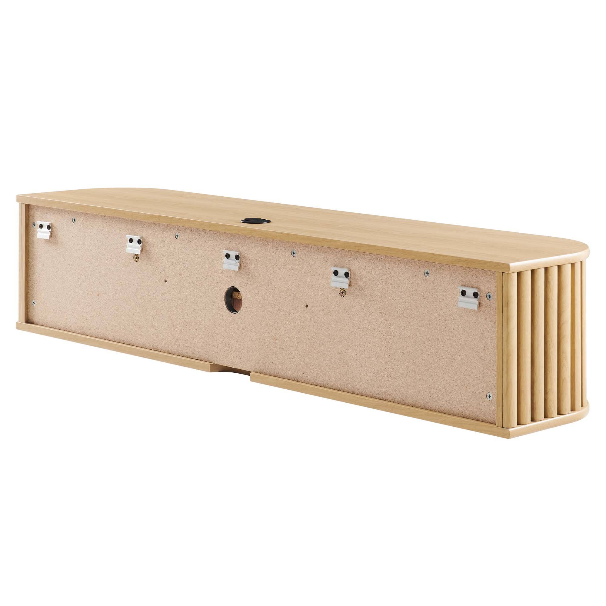 Alt View 1. Modway - Fortitude 63" Wall-Mounted TV Stand by Modway - Oak.
