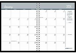 House of Doolittle - 2026 8.5" x 11" Calendar Year Monthly Planner, Faux Leather Cover - Black