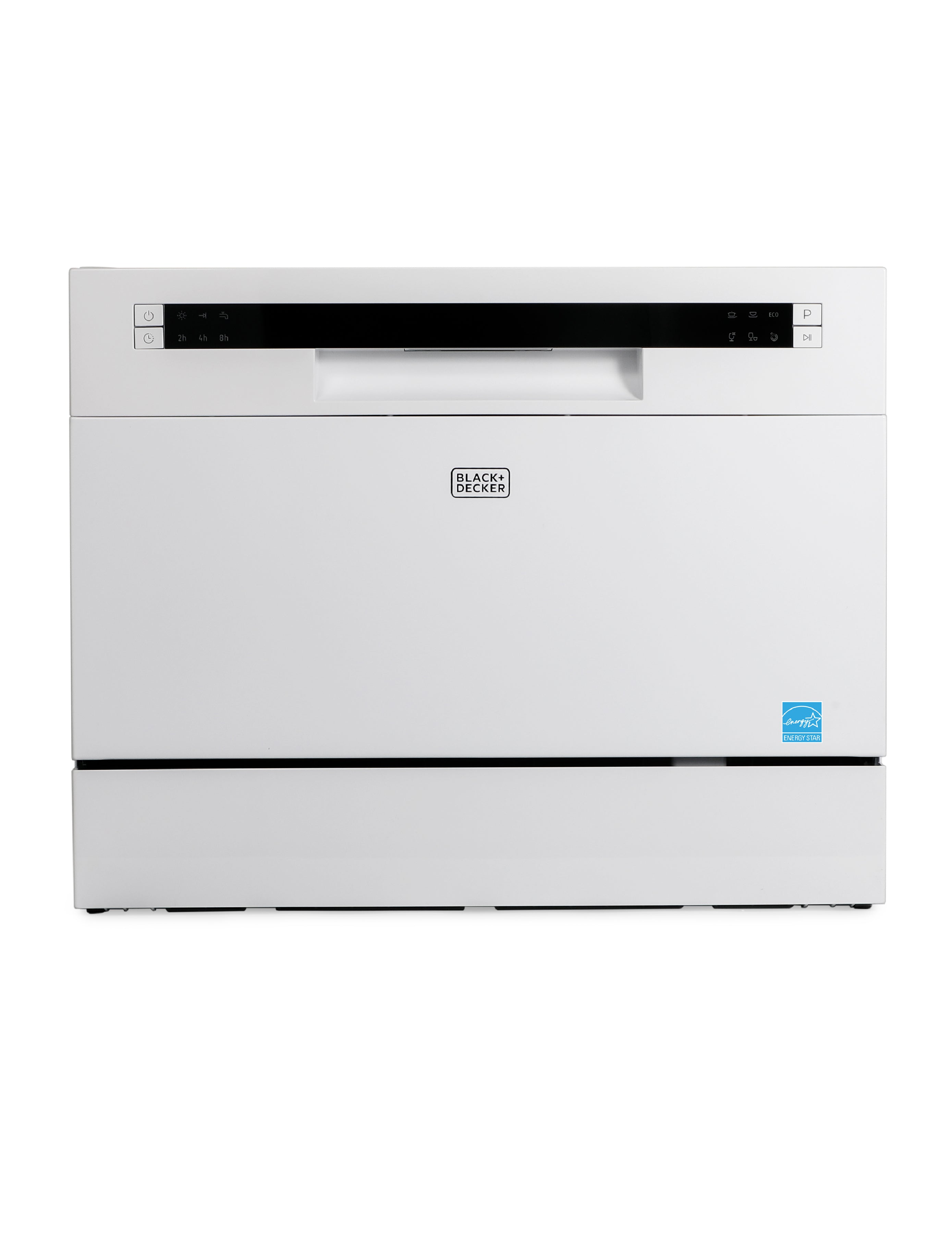 Black+Decker - Countertop Dishwasher, Counter Dishwasher With 6 Wash Programs,energy Star Certified - White