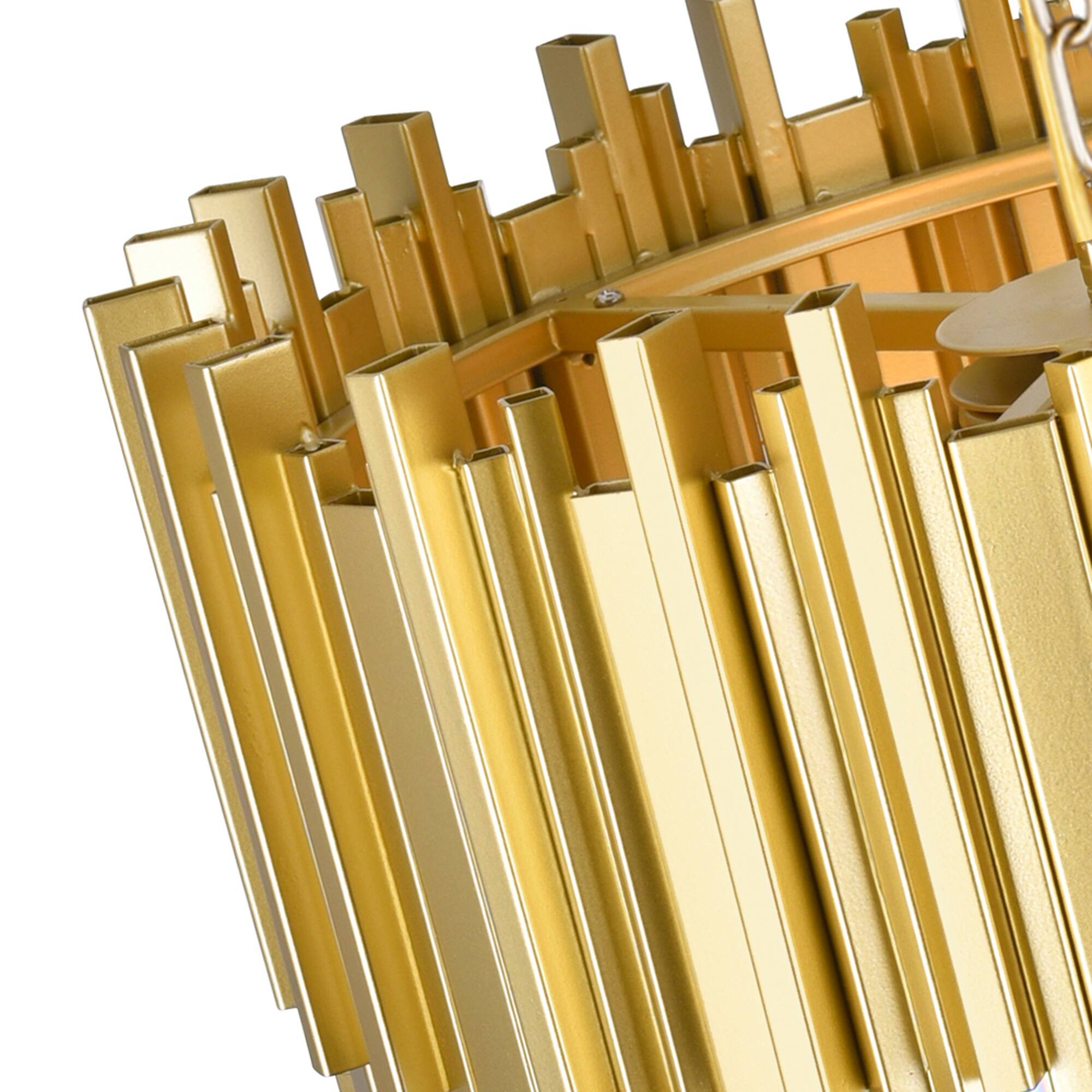 Back. CWI Lighting - Deco 7 Light Down Chandelier With Medallion Gold Finish - Medallion Gold.