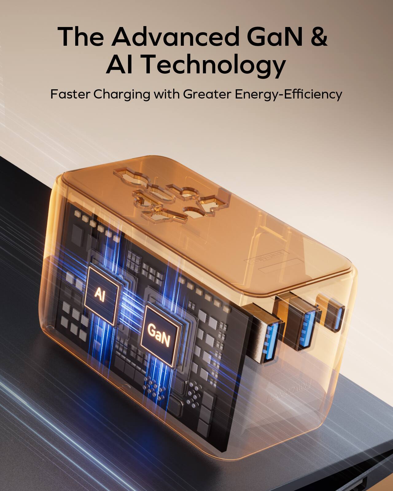 The Advanced GaN & AI Technology  
Faster Charging with Greater Energy-Efficiency