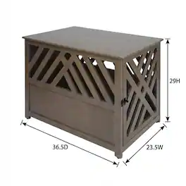 FurniFact - Wooden End Table with Sturdy Construction and Classic Design - Gray