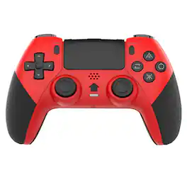 Cluzine - Motion Sensing Game Controller with 6-Axis Function, Macro Programmable Wireless Bluetooth Vibration Gamepad - Red