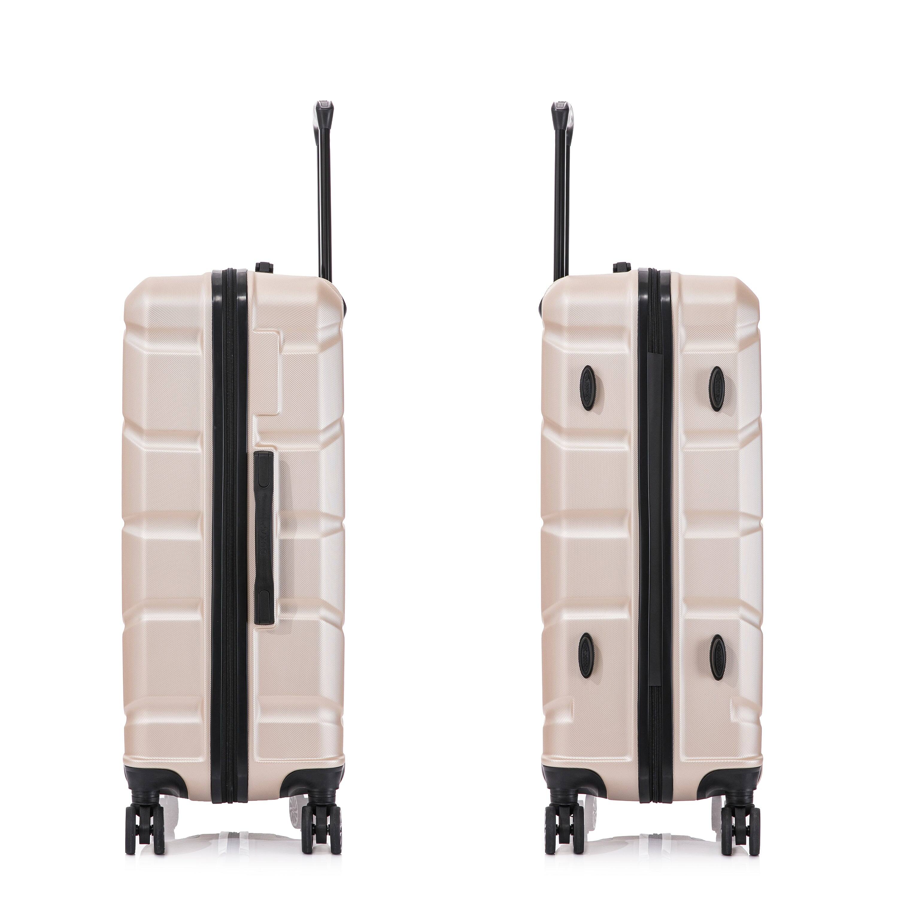 Alt View 2. DUKAP - Sense Lightweight Hardside Spinner 3 Piece Luggage Set  20"/24"/28" - CHAMPAGNE.