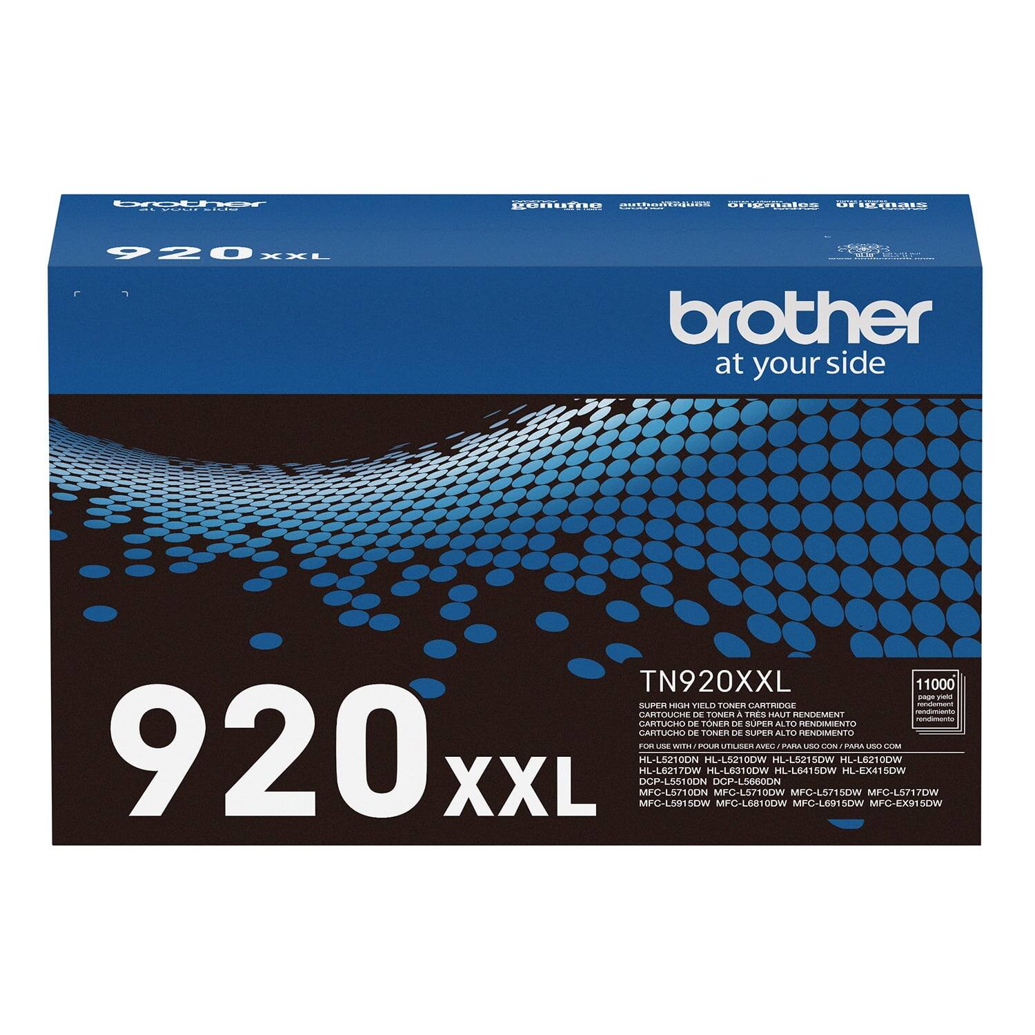 brother  
at your side  

920 XXL  

TN920XXL  
SUPER HIGH YIELD TONER CARTRIDGE  
CARTUCHO DE TONER DE SUPER ALTO RENDIMIENTO  
CARTUCHO DE TONER DE SUPER ALTO RENDIMIENTO  

FOR USE WITH:  
HL-L6210DW HL-L6217DW HL-L6210DW HL-L6217DW HL-L6210DW HL-L6217DW HL-L6210DW HL-L6217DW HL-L6210DW HL-L6217DW HL-L6210DW HL-L6217DW HL-L6210DW HL-L6217DW HL-L6210DW HL-L6217DW HL-L6210DW HL-L6217DW HL-L6210DW HL-L6217DW HL-L6210DW HL-L6217DW HL-L6210DW HL-L6217DW HL-L6210DW HL-L6217DW HL-L