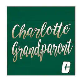 Jardine - Charlotte 49ers 10'' x 10'' Grandparent Plaque - Green