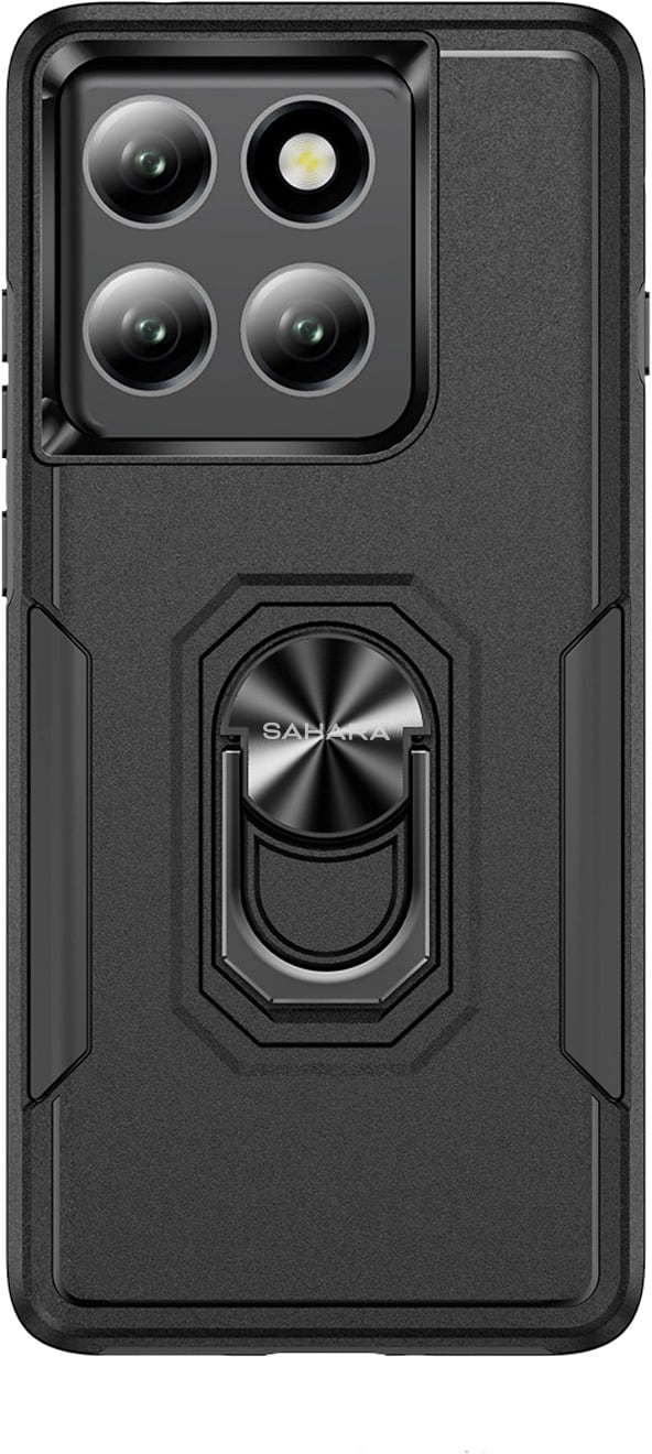 Front. SaharaCase - Raider Series Heavy Duty Case for Motorola Edge (2025) - Scorpion Black.