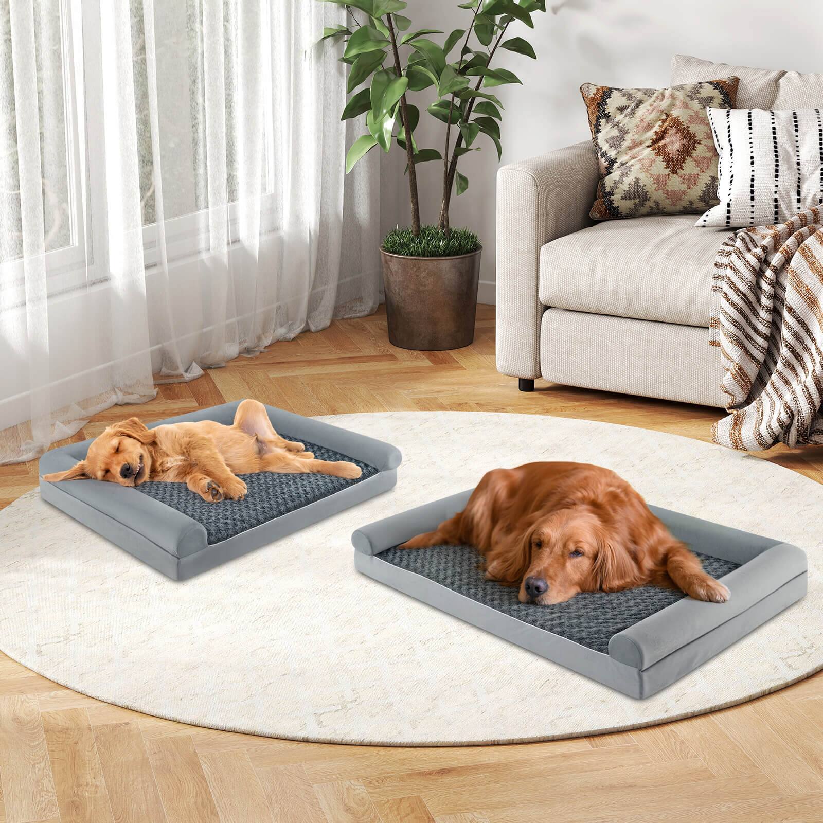 Alt View 4. Costway - Costway XXL Sized Large Pet Bed with Orthopedic Egg Crate Foam Removable Washable Cover - Gray.