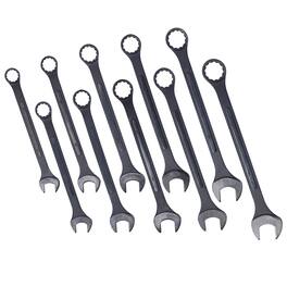LOVMOR - Metric Jumbo Combination Wrench Set 10 PC Extra Large Black Oxide Finish with Storage Pouch